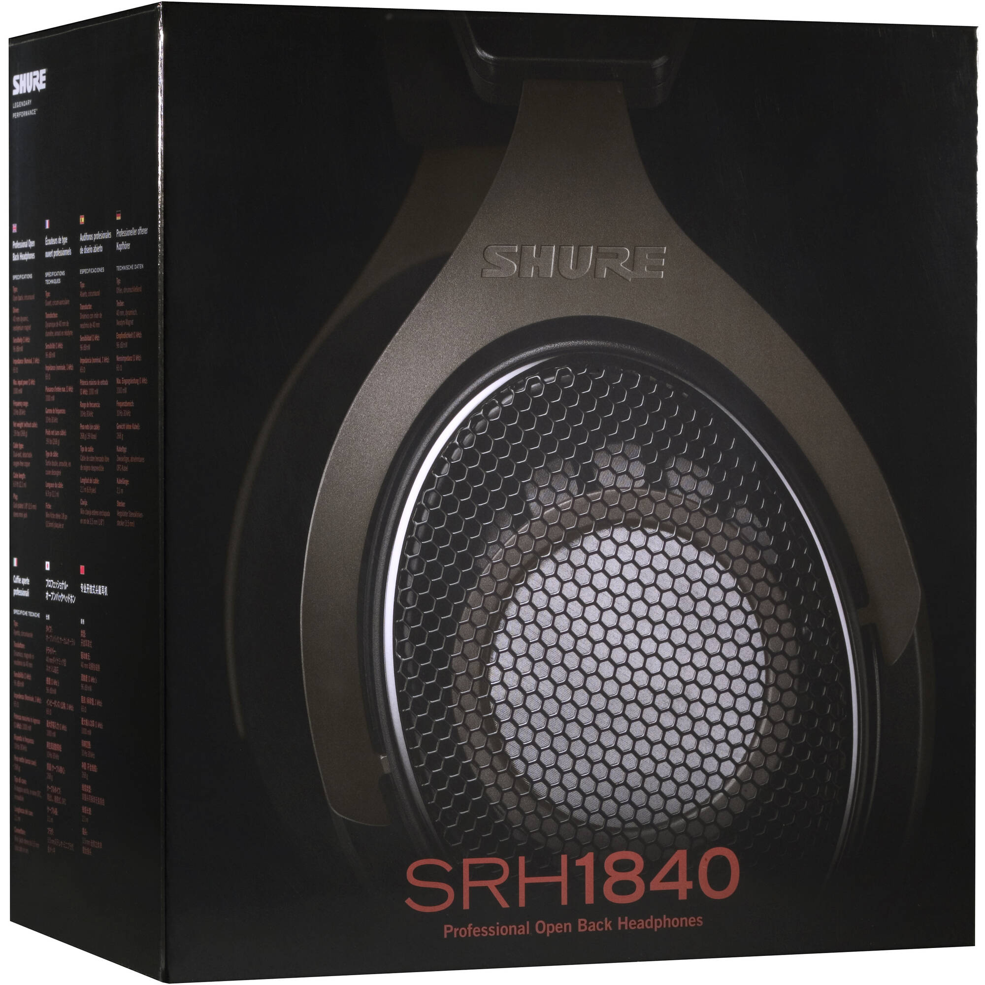 Shure SRH1840 Open-Back Over-Ear Headphones (New Packaging)