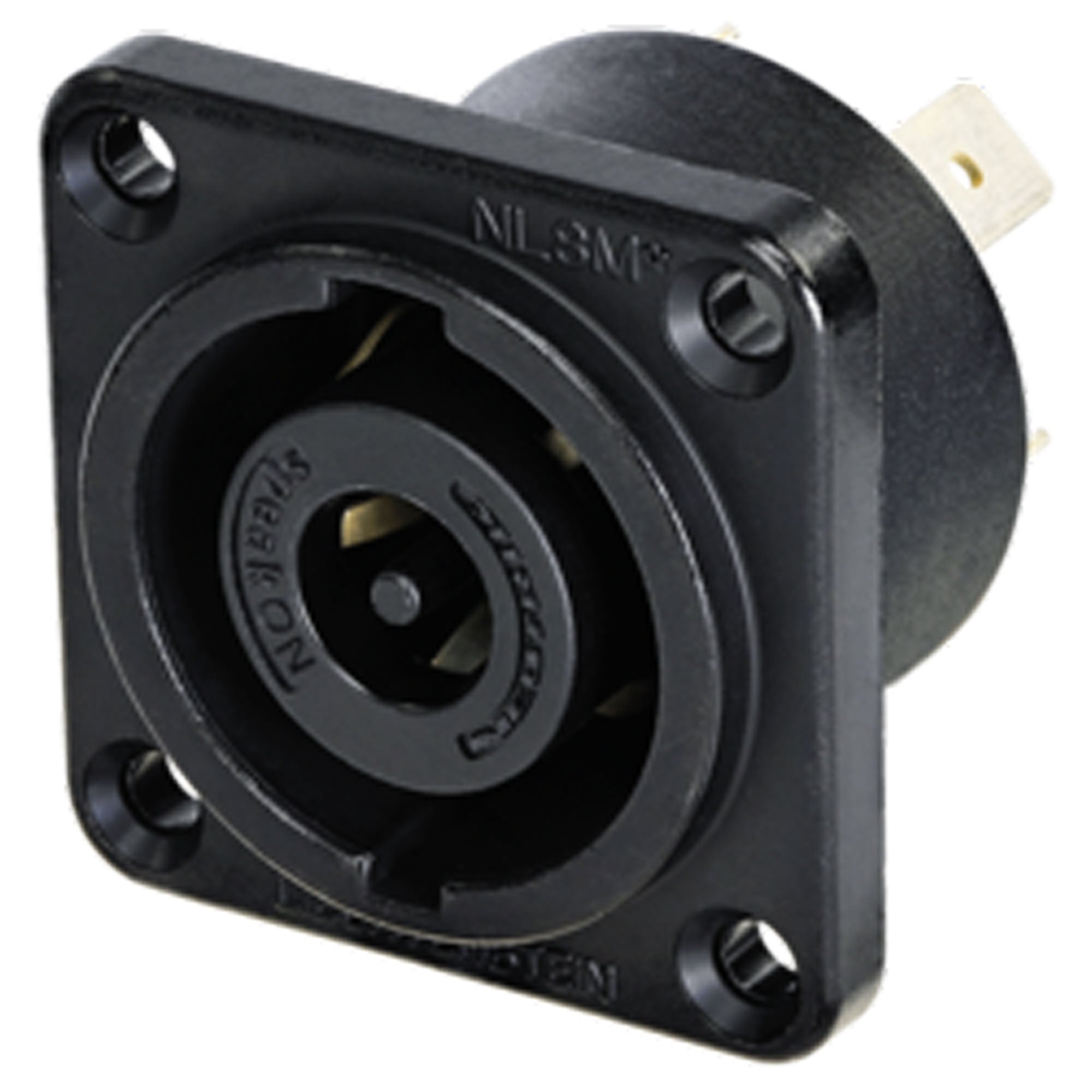 Neutrik NLT8MPXX-BAG 8-Pole Male speakON Panel Mount Chassis Connector (Black/Silver)