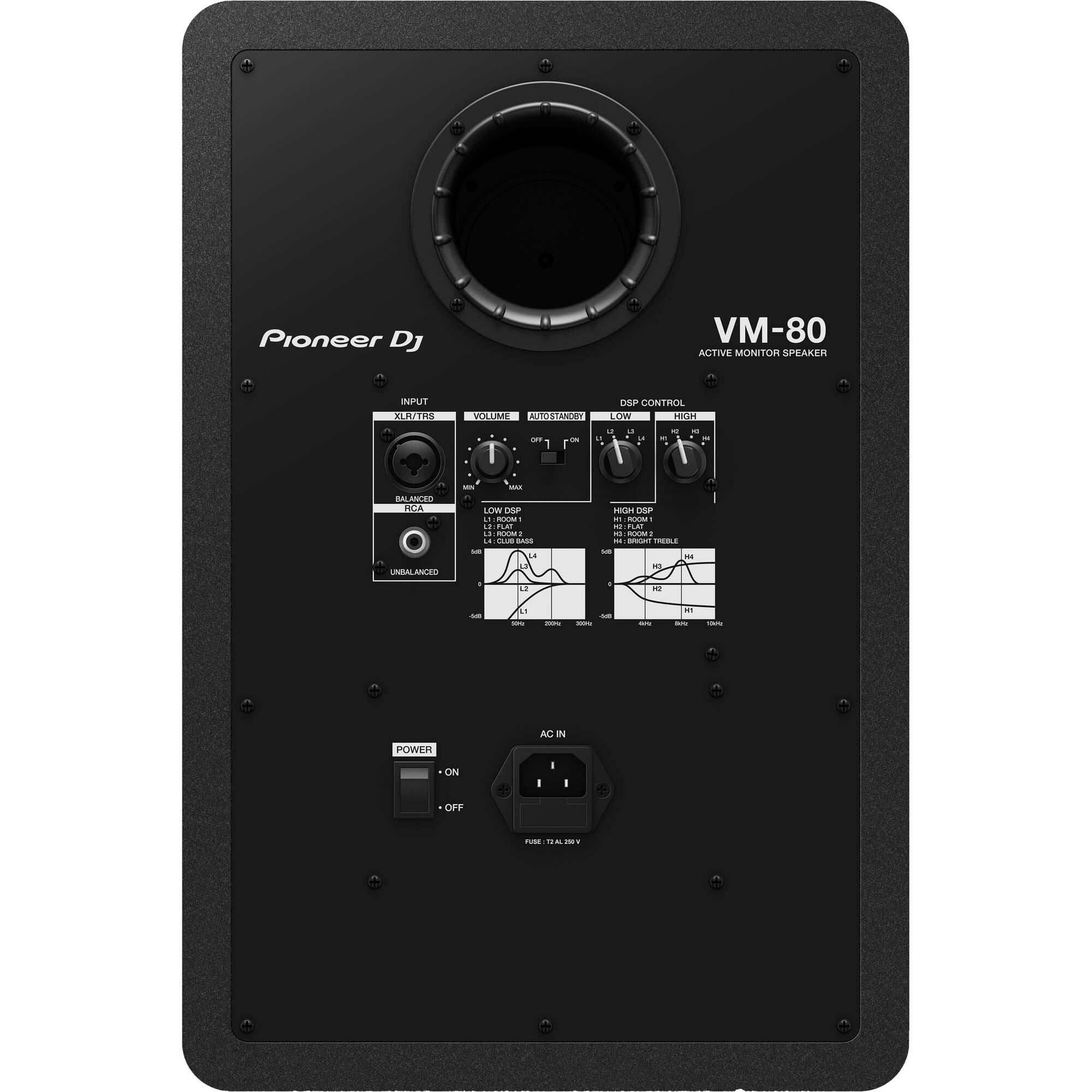 Pioneer DJ VM-80 Active 8" 2-Way Studio Monitor (Single, Black)
