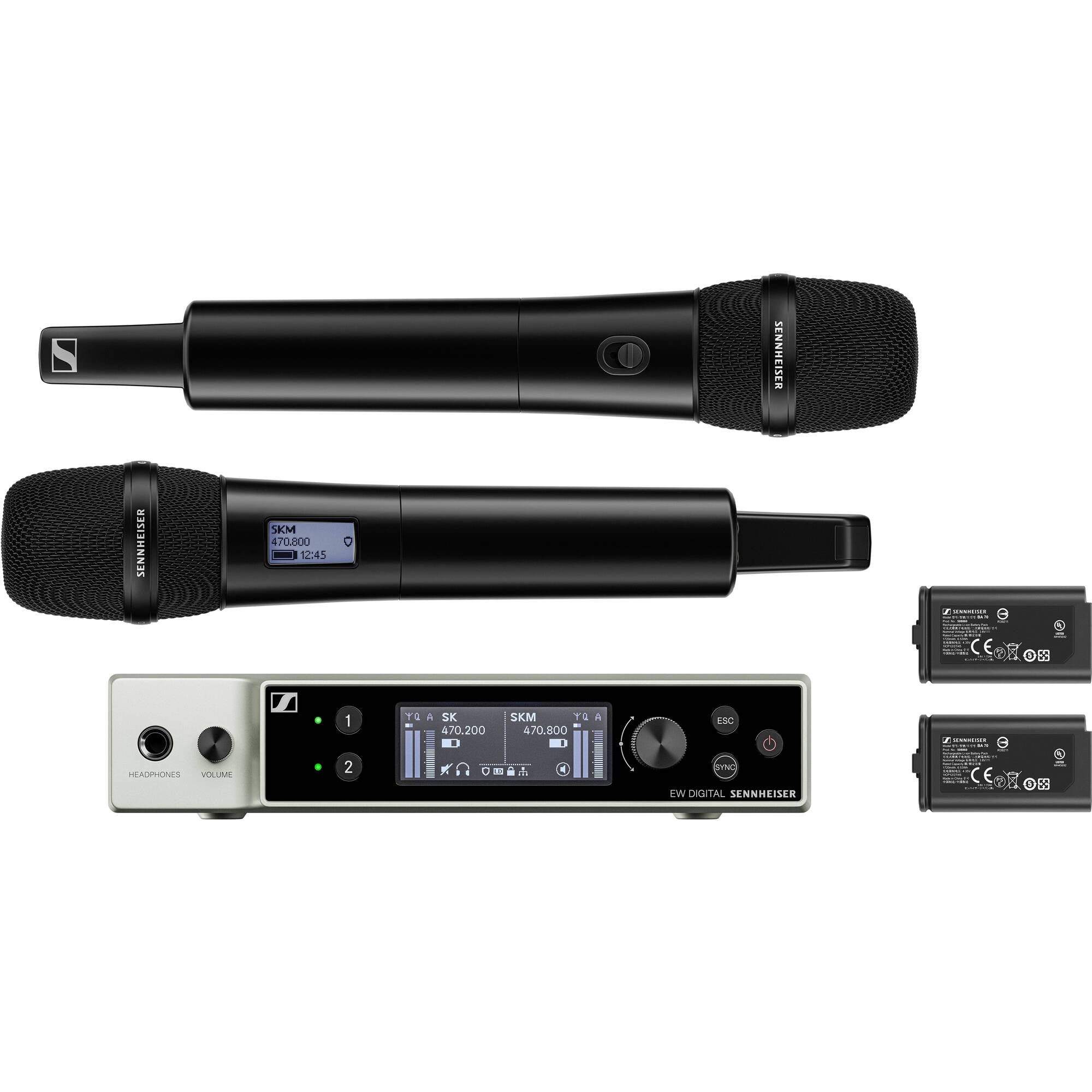 Sennheiser EW-DX 835-S SET Dual-Channel Handheld Wireless Mic System (Q1-9: 470-550 MHz)