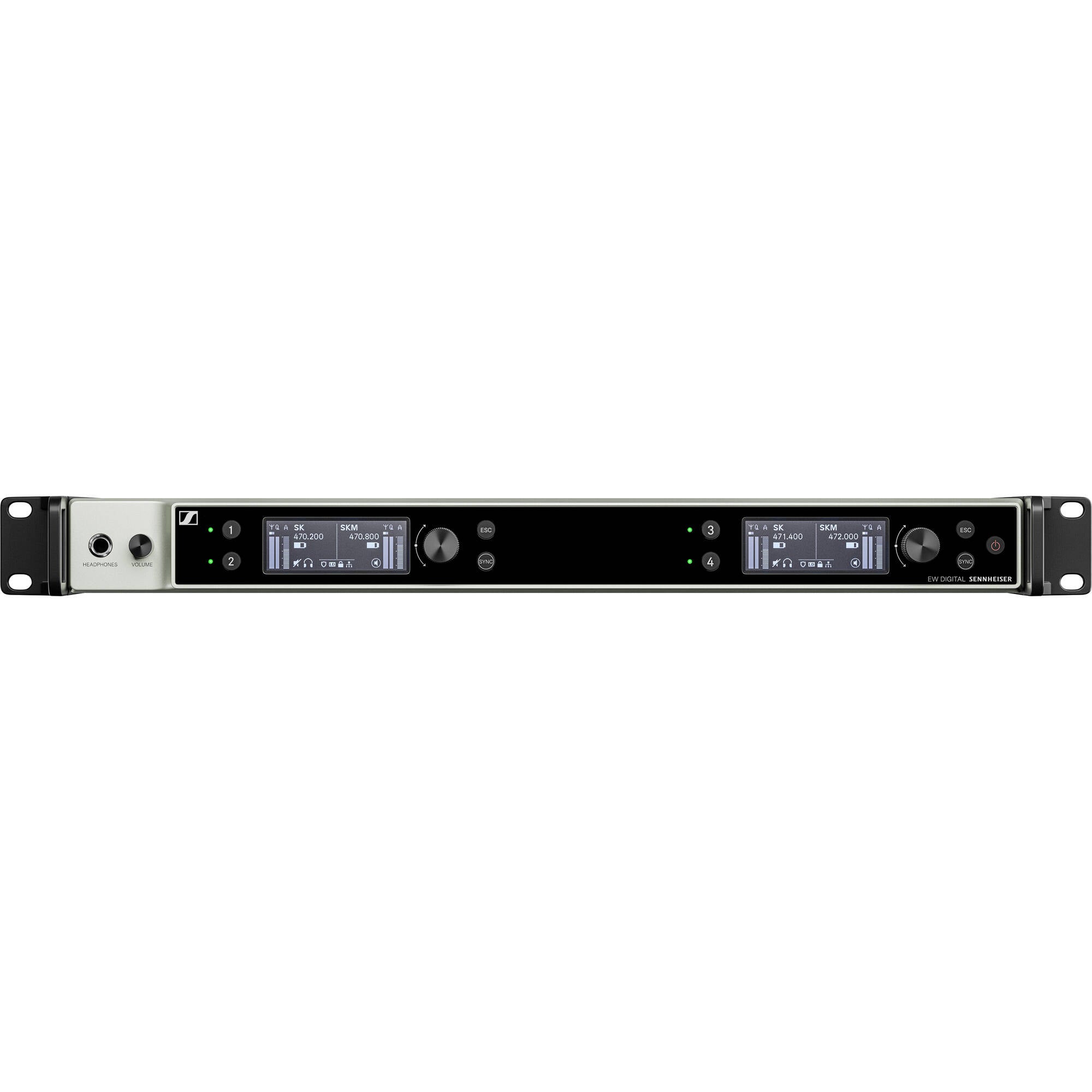 Sennheiser EW-DX EM 4 DANTE Four-Channel Rackmount Receiver with Dante (R1-9: 520-607 MHz)