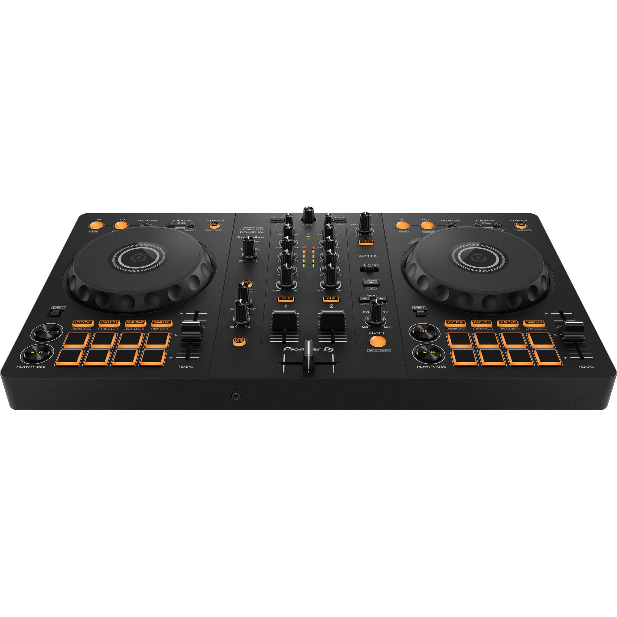 Pioneer DJ DDJ-FLX4 Portable 2-Channel rekordbox DJ and Serato Controller (Black)