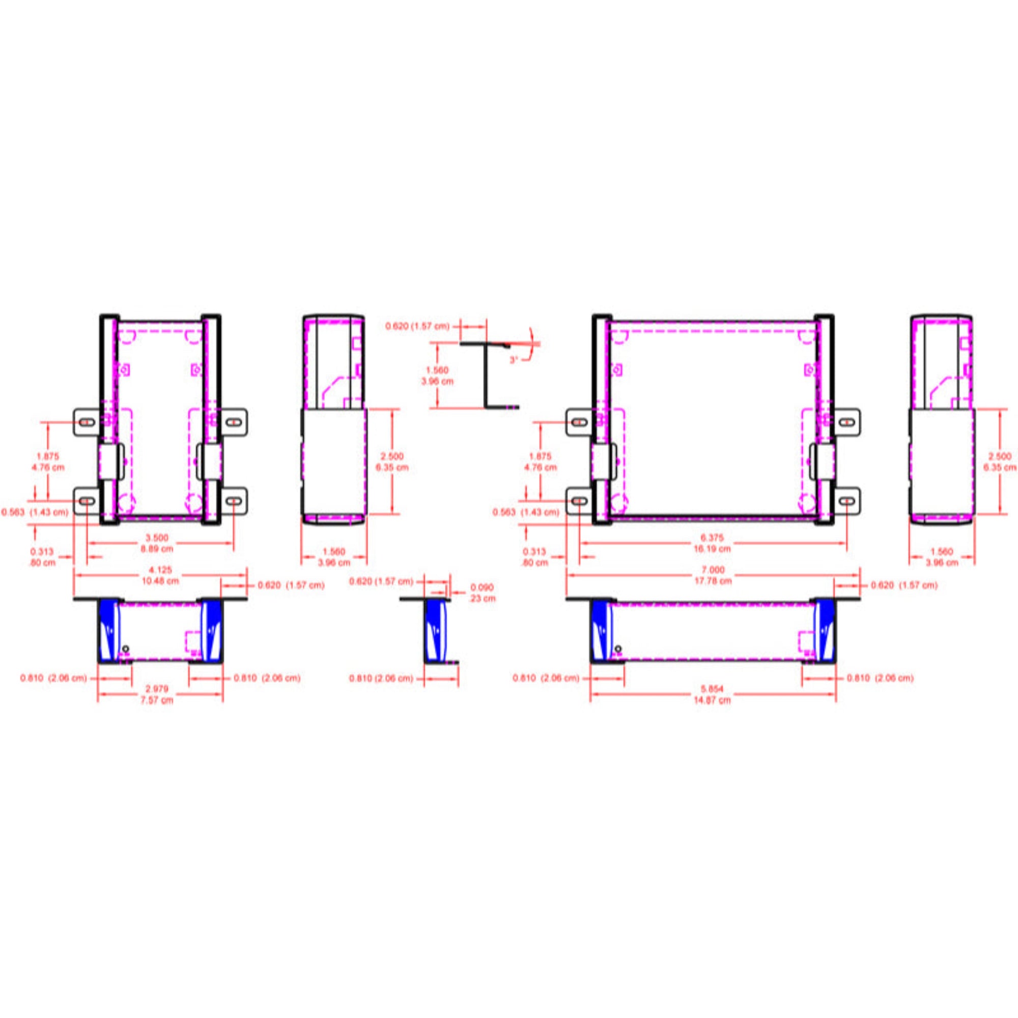 RDL EZ-UCB2 Under Counter Brackets