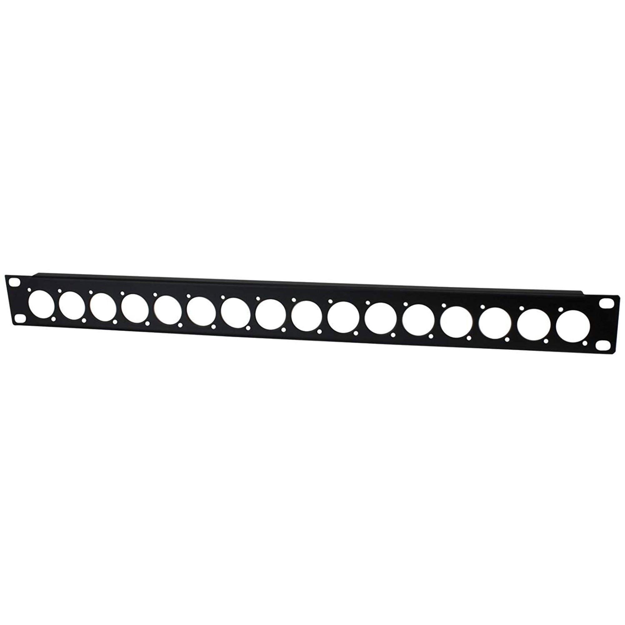 Penn Elcom R1269/1UK/12 Rack Panel Punched for Neutrik D-Style Connectors (1U, 12 Hole)
