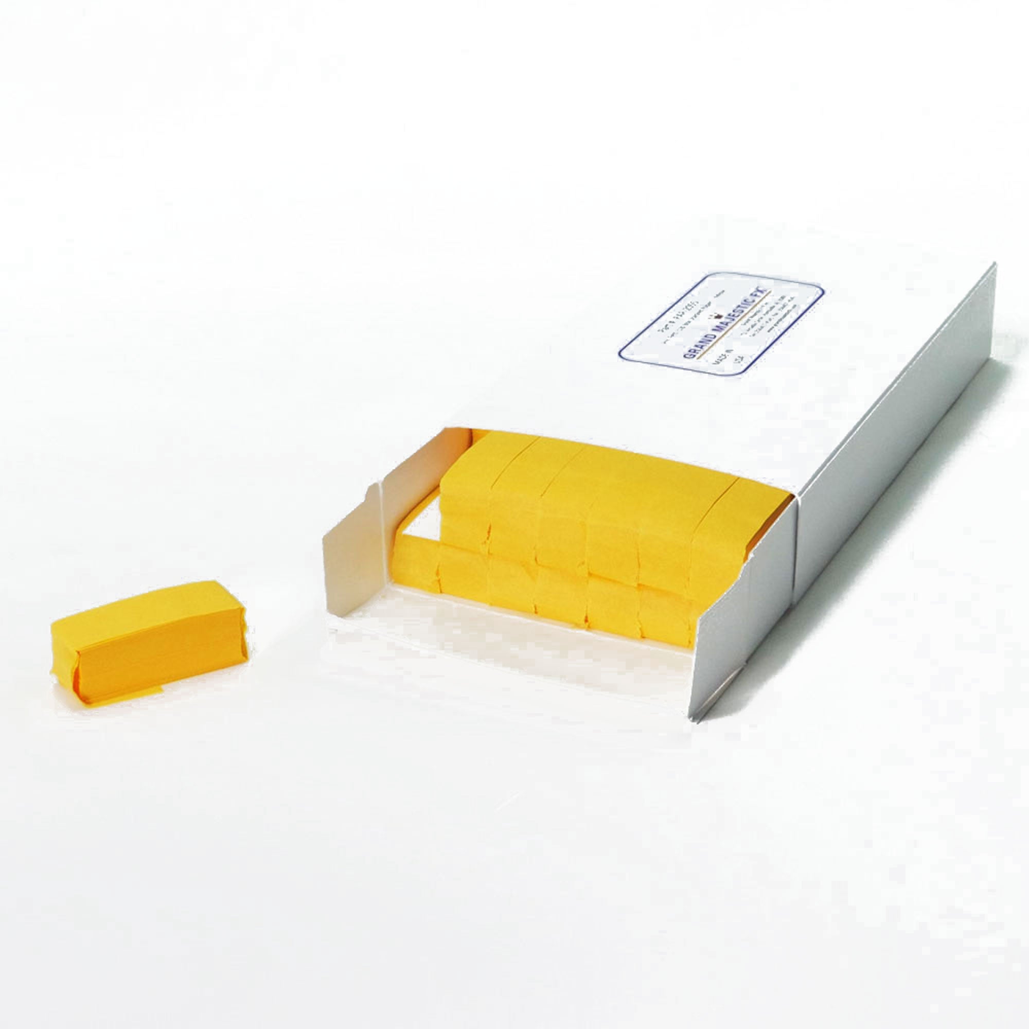 Grand Majestic FX Pro Fetti 1lb Box of Stacked Paper Confetti (Yellow)