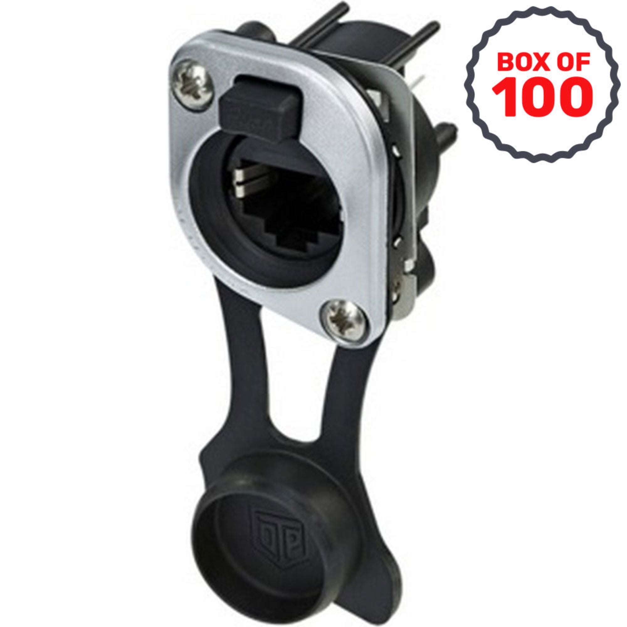 Neutrik NE8FDV-TOP etherCON RJ45 Vertical PCB Panel Mount IP65 Outdoor Connector (Box of 100)