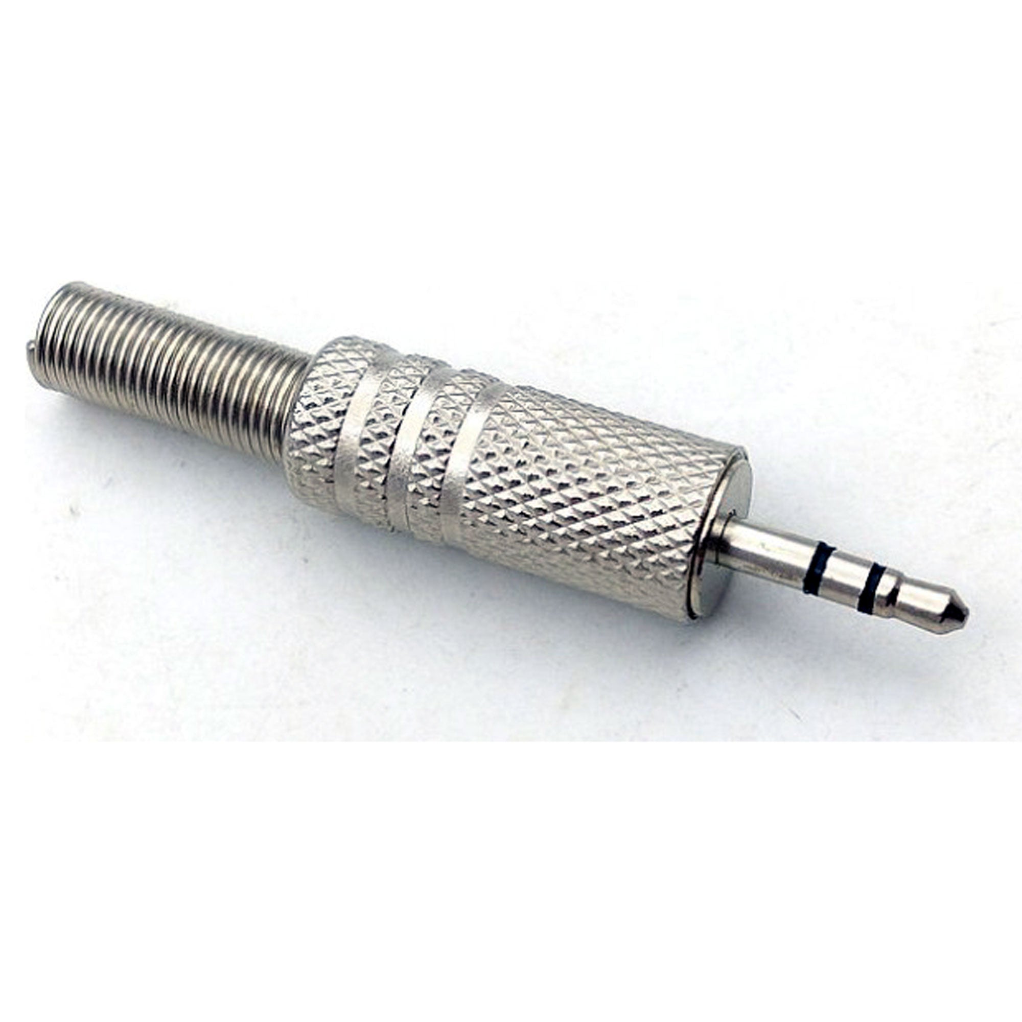 Performance Audio 2.5mm 3-Pole TRS Stereo Male Cable Connector (Silver, 4mm Cable Outlet)