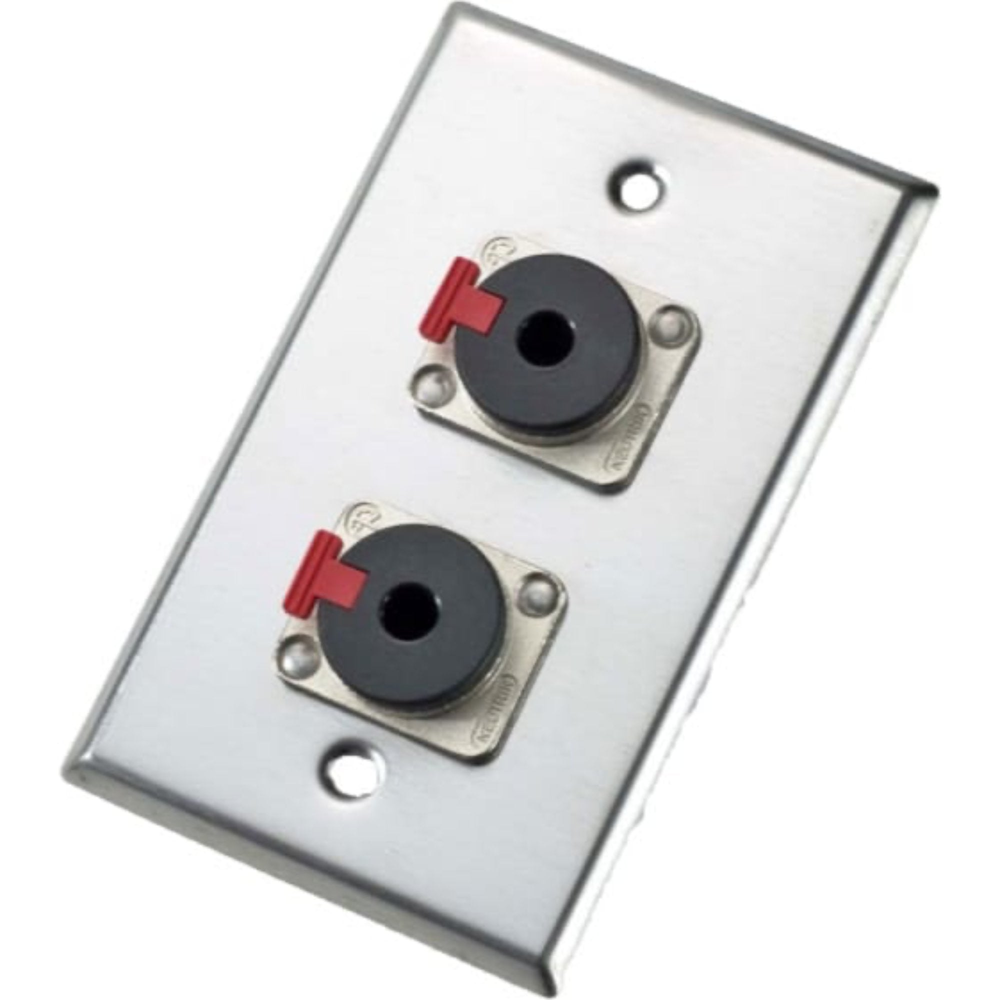 Neutrik 203P Single Gang Wall Plate with Dual Female 1/4" TRS Jacks (5 Pack)