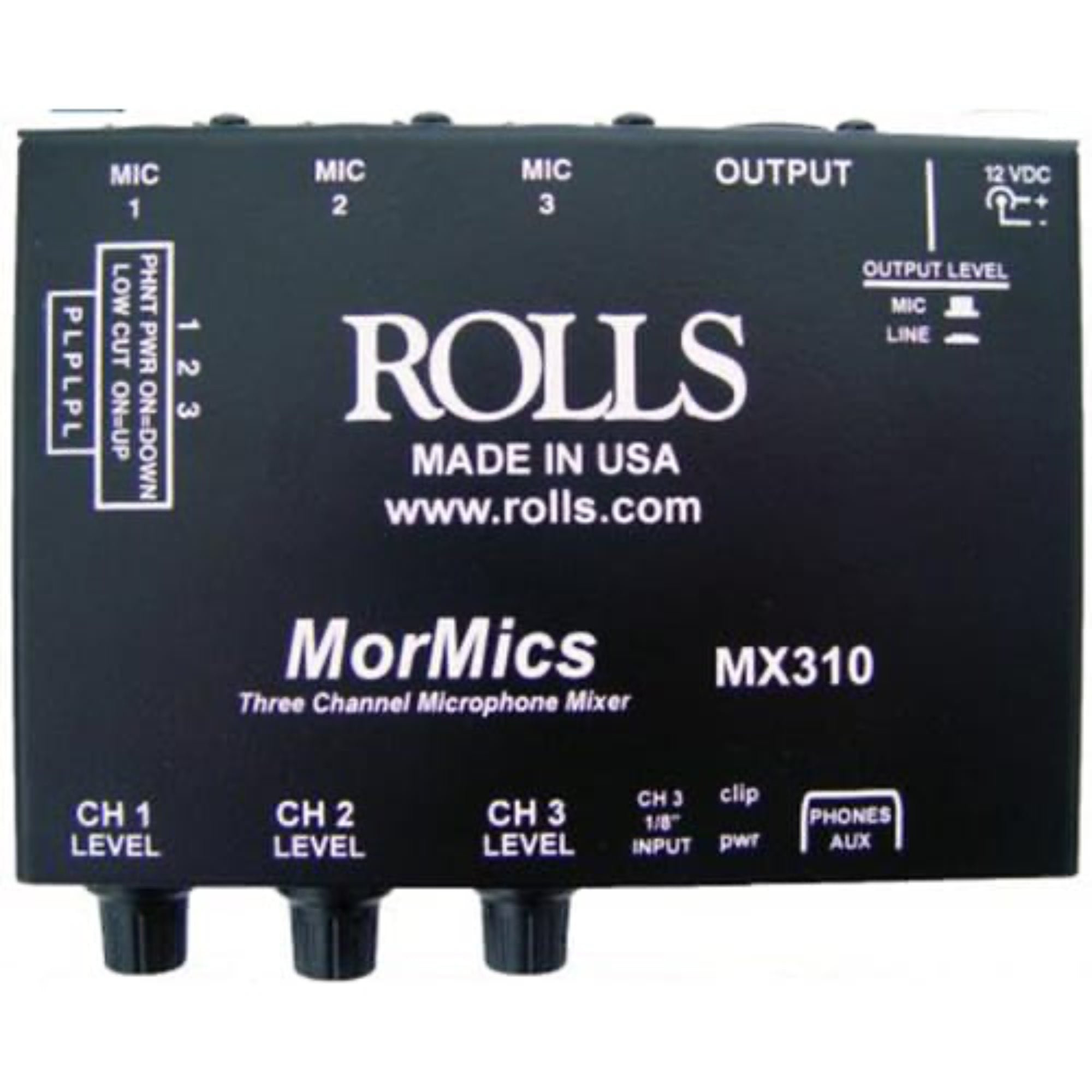Rolls MX310 MorMics 3-Channel Mic Mixer/Combiner