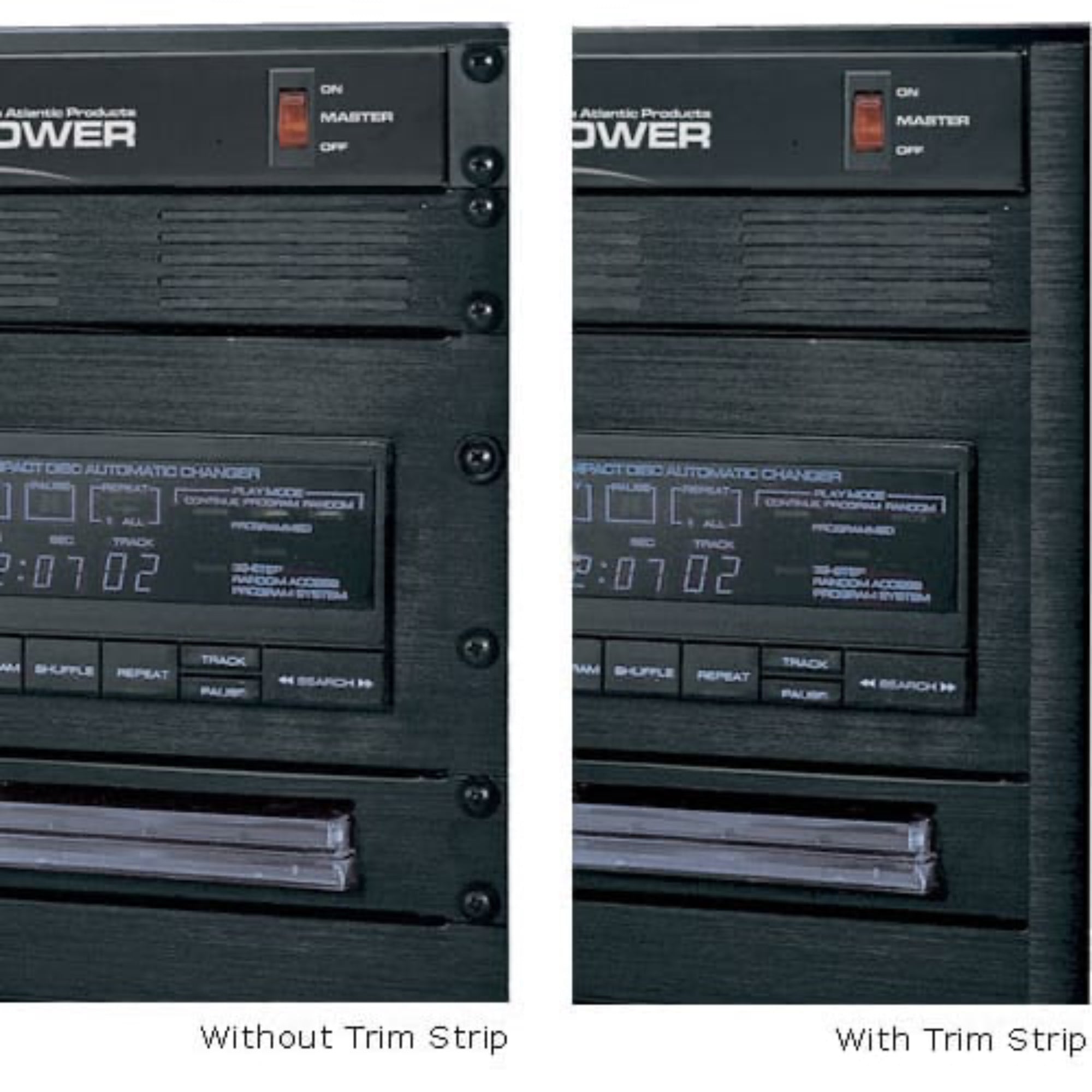 Middle Atlantic TA Trim Strip 45U (Black Brushed and Anodized)