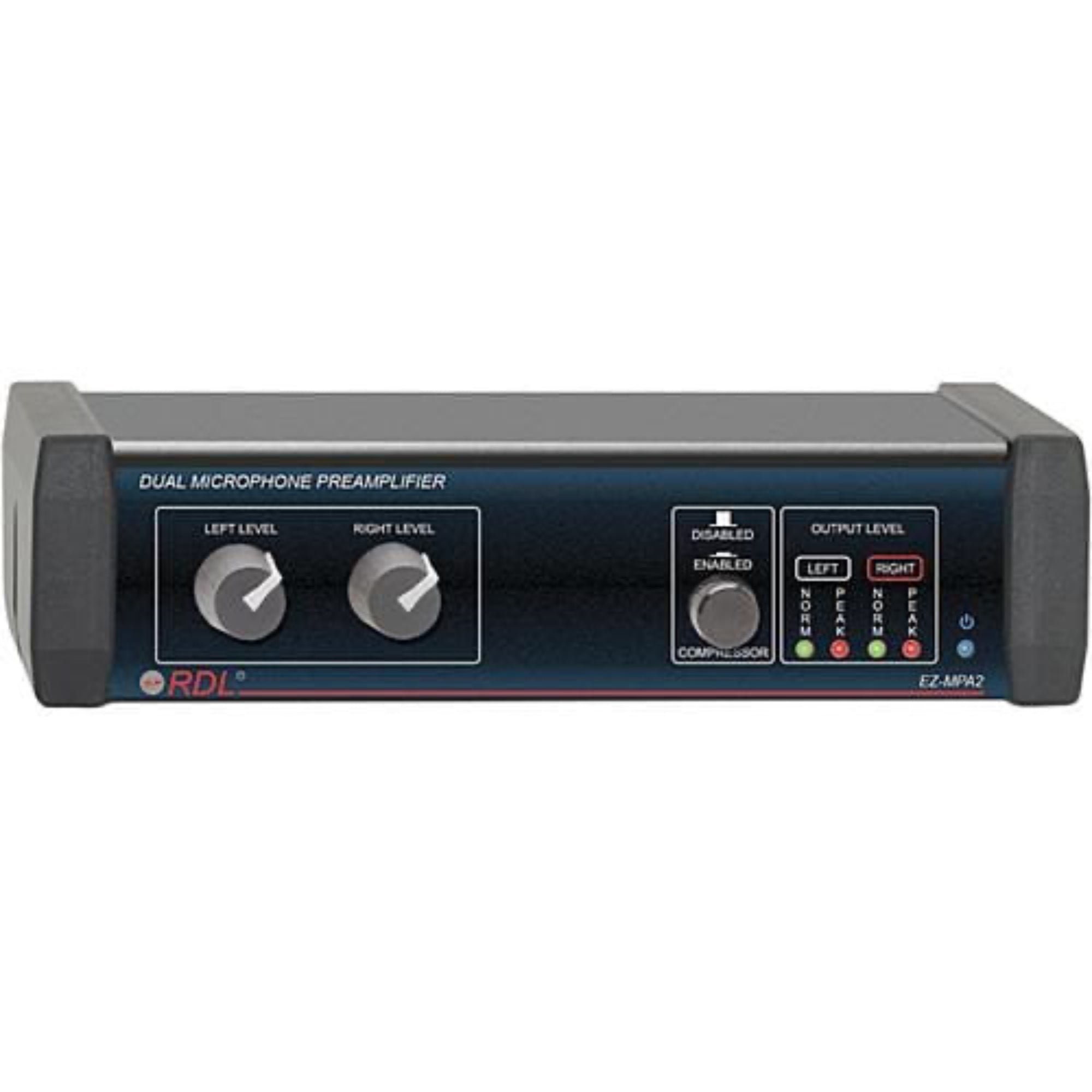 RDL EZ-MPA2X Dual Microphone Preamplifier (Worldwide Power Supply)