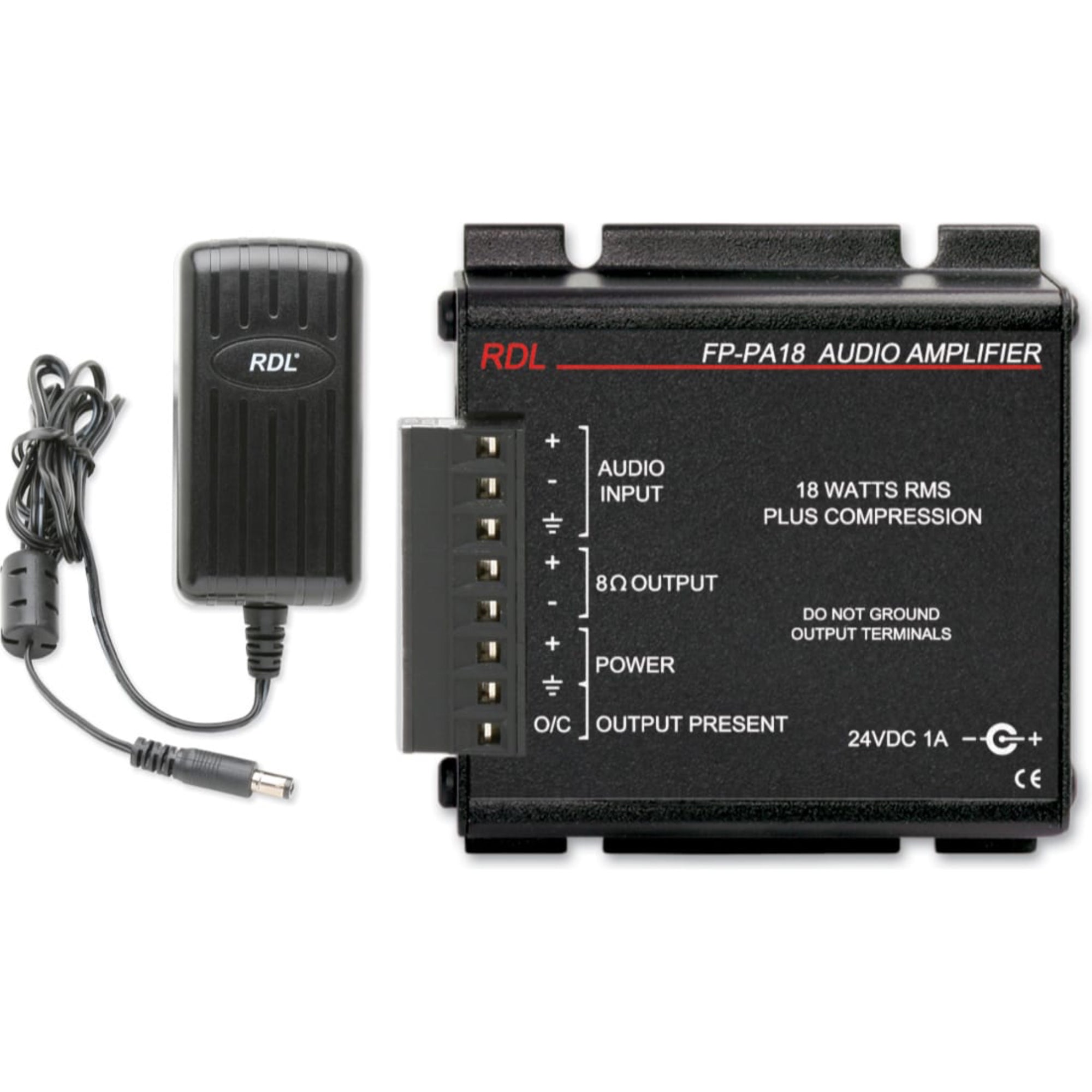 RDL FP-PA18 18 W Mono Audio Amplifier 8 Ohm