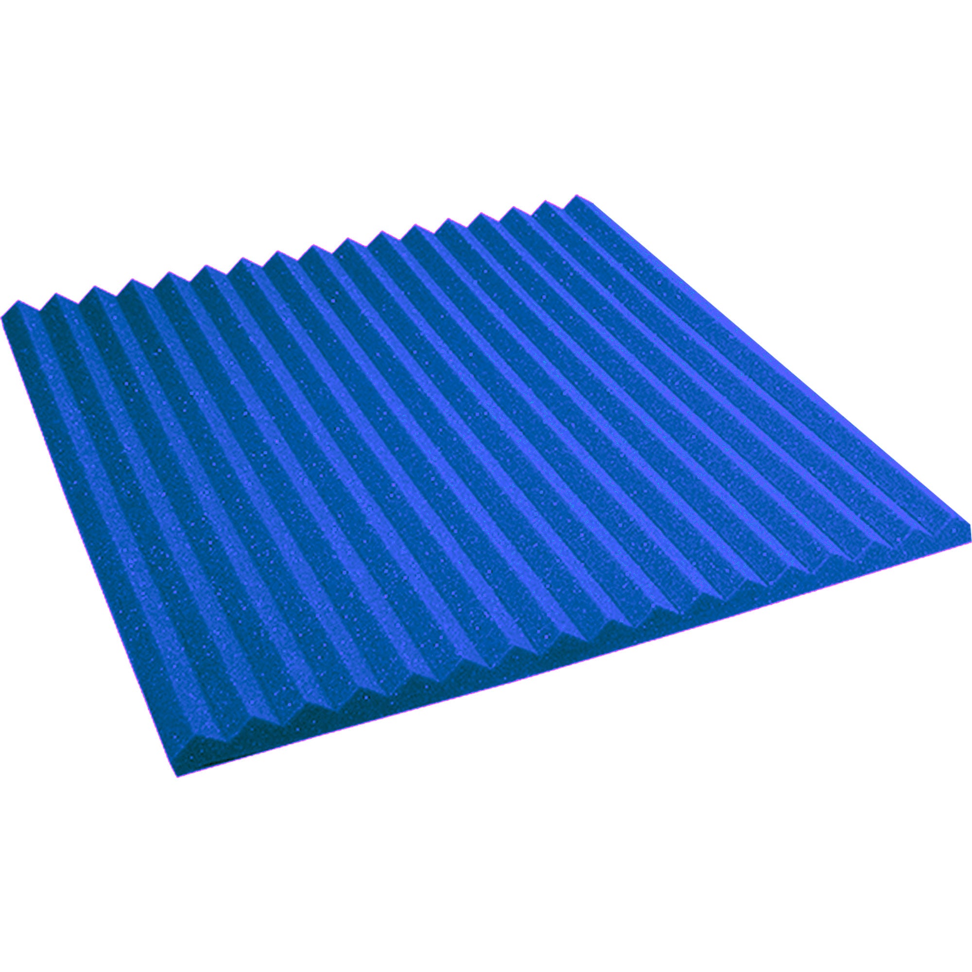 Performance Audio 24" x 24" x 1" Wedge Acoustic Foam Panel (Blue, 12 Pack)