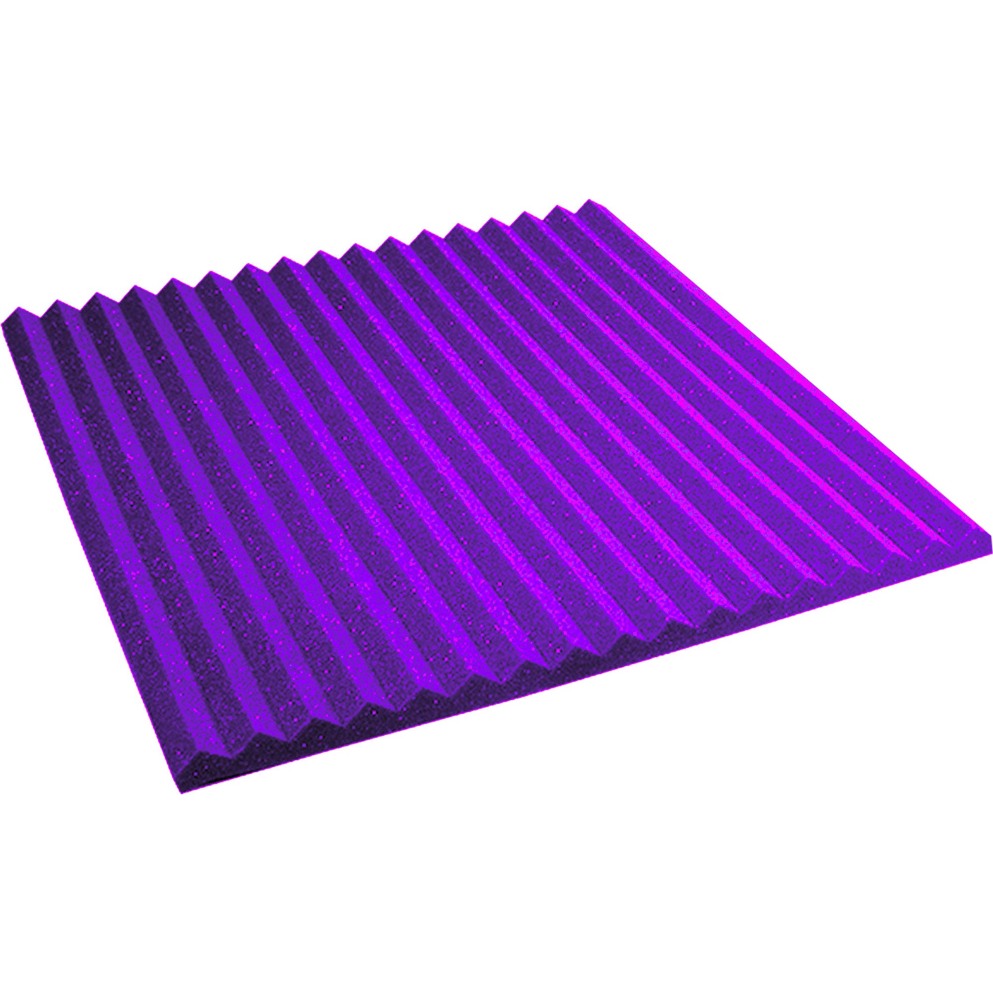 Performance Audio 24" x 24" x 1" Wedge Acoustic Foam Panel (Purple, 12 Pack)