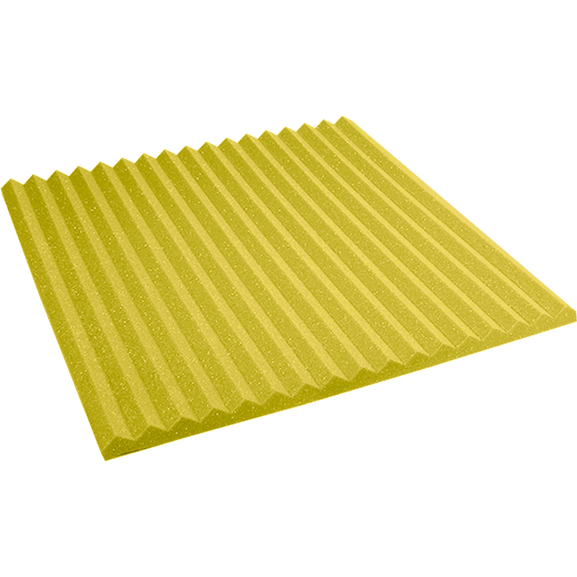 Performance Audio 24" x 24" x 1" Wedge Acoustic Foam Panel (Yellow, 12 Pack)