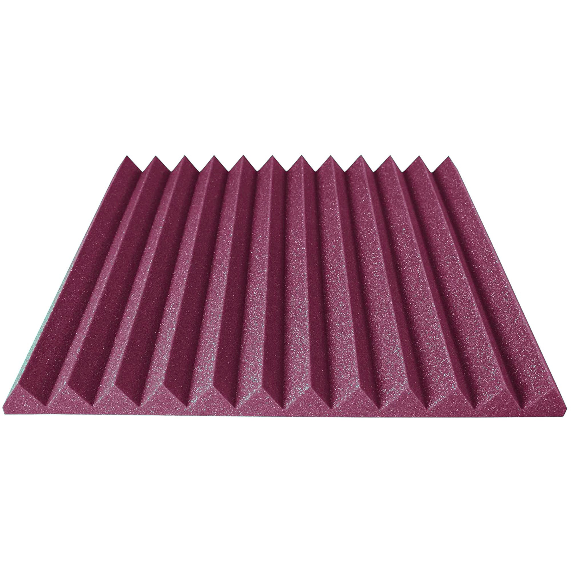 Performance Audio 24" x 24" x 2" Wedge Acoustic Foam Panel (Plum, 12 Pack)