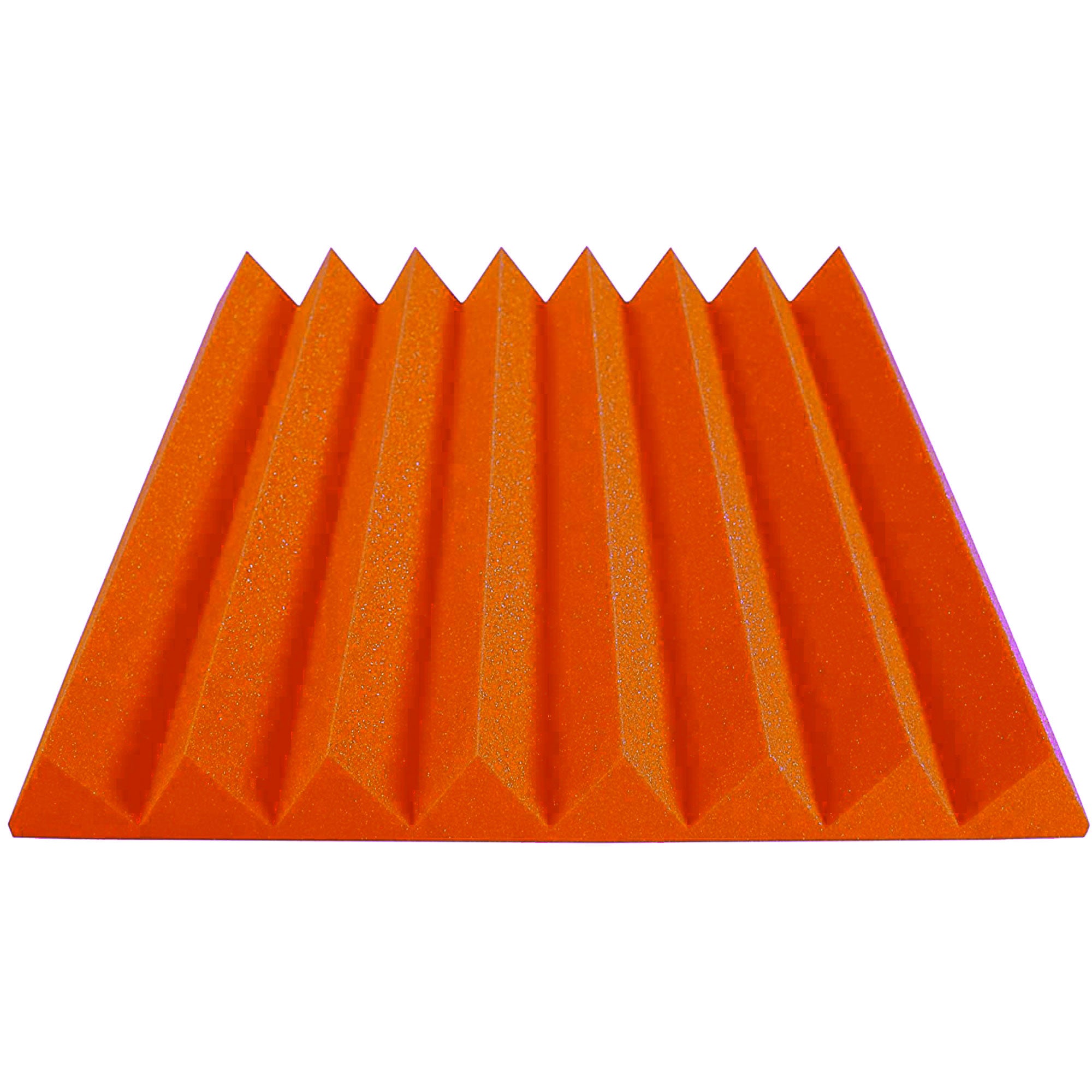Performance Audio 24" x 24" x 3" Wedge Acoustic Foam Panel (Orange, 12 Pack)