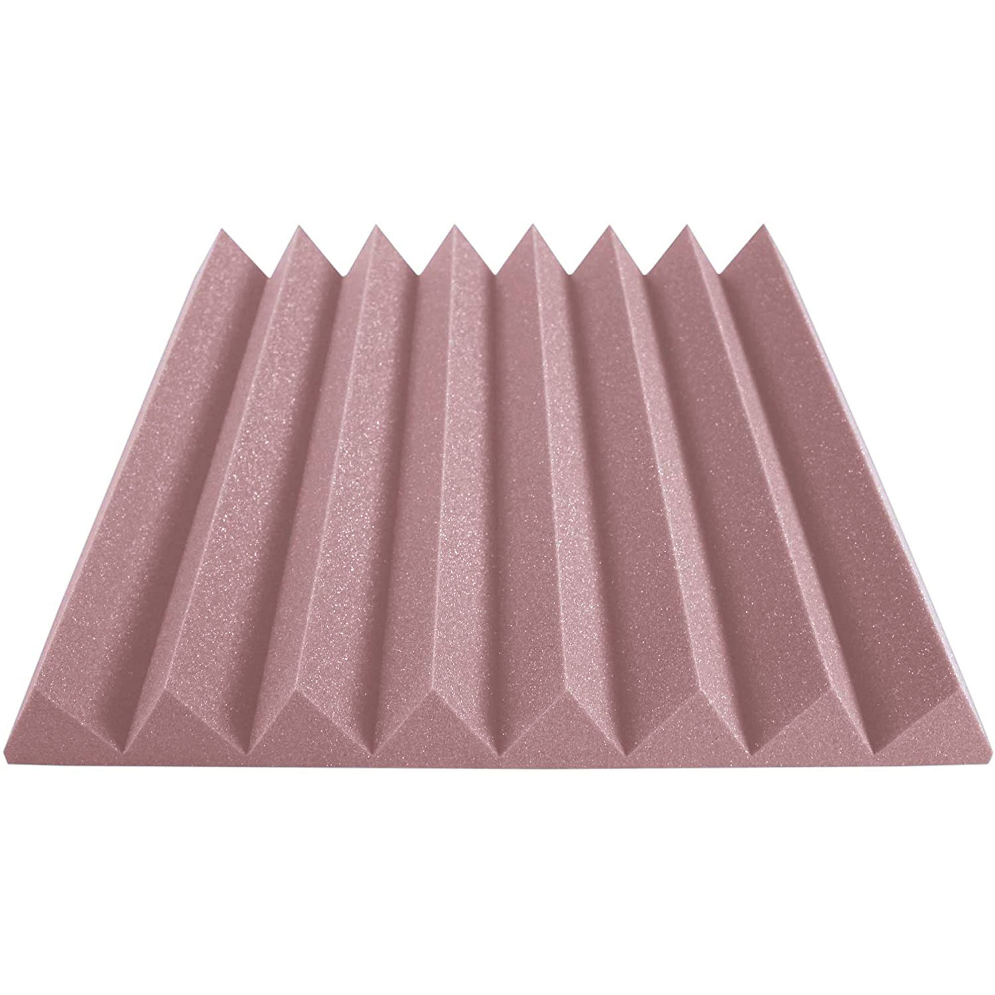 Performance Audio 24" x 24" x 3" Wedge Acoustic Foam Panel (Rosy Beige, 12 Pack)