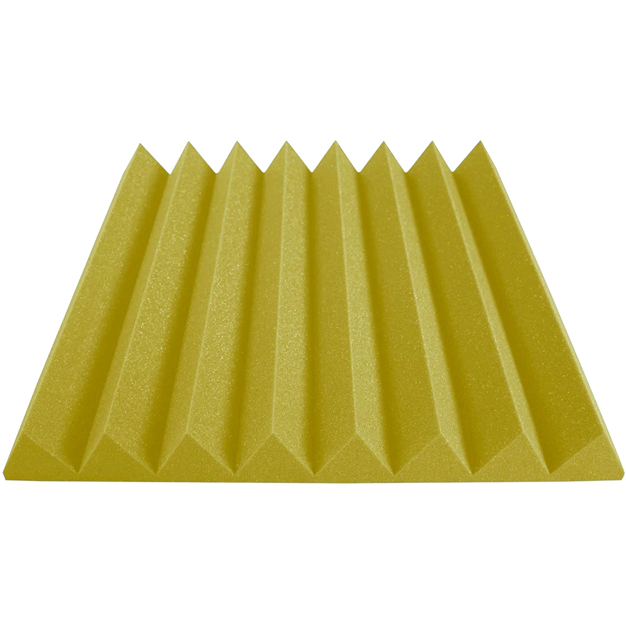 Performance Audio 24" x 24" x 3" Wedge Acoustic Foam Panel (Yellow, 12 Pack)