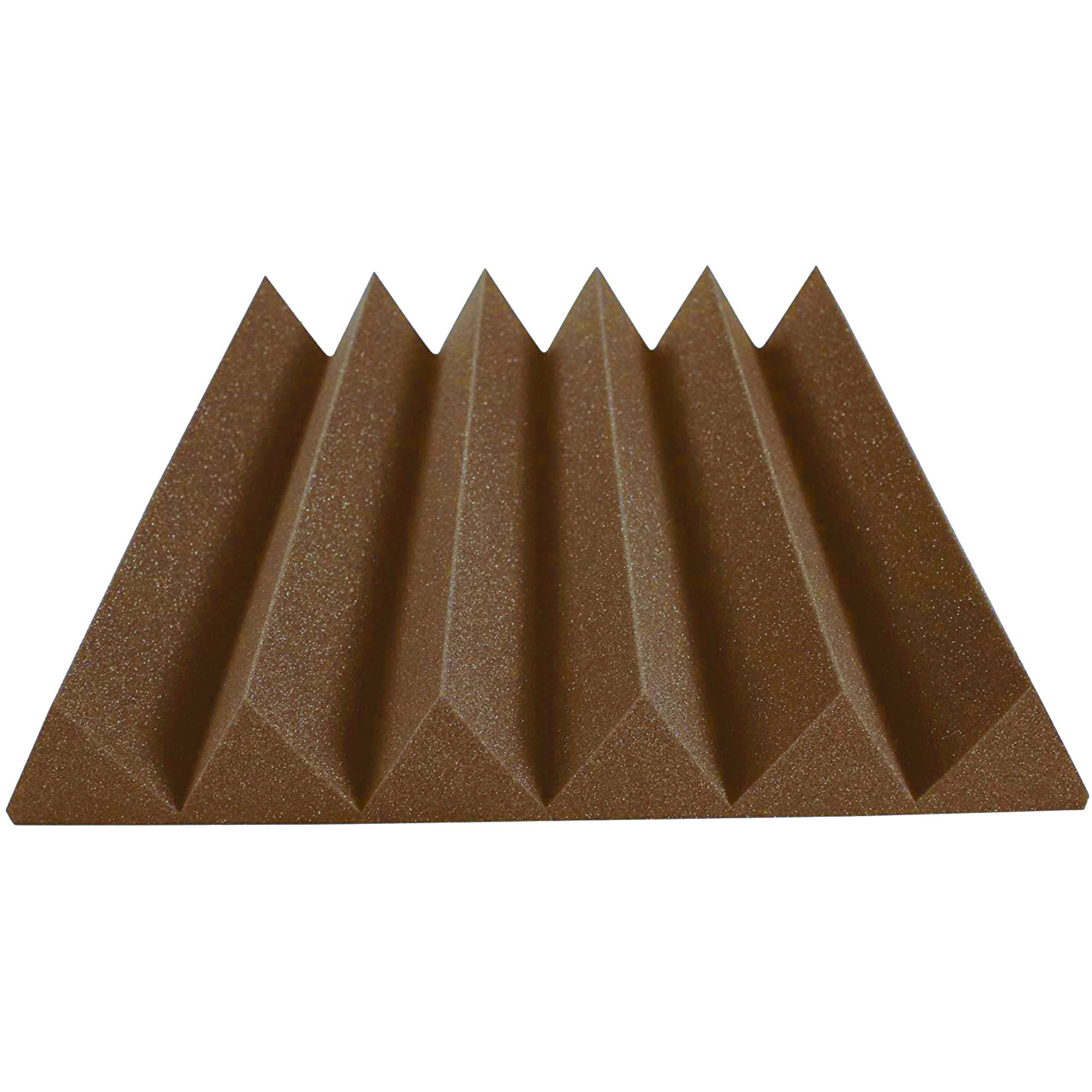 Performance Audio 24" x 24" x 4" Wedge Acoustic Foam Panel (Brown, 12 Pack)