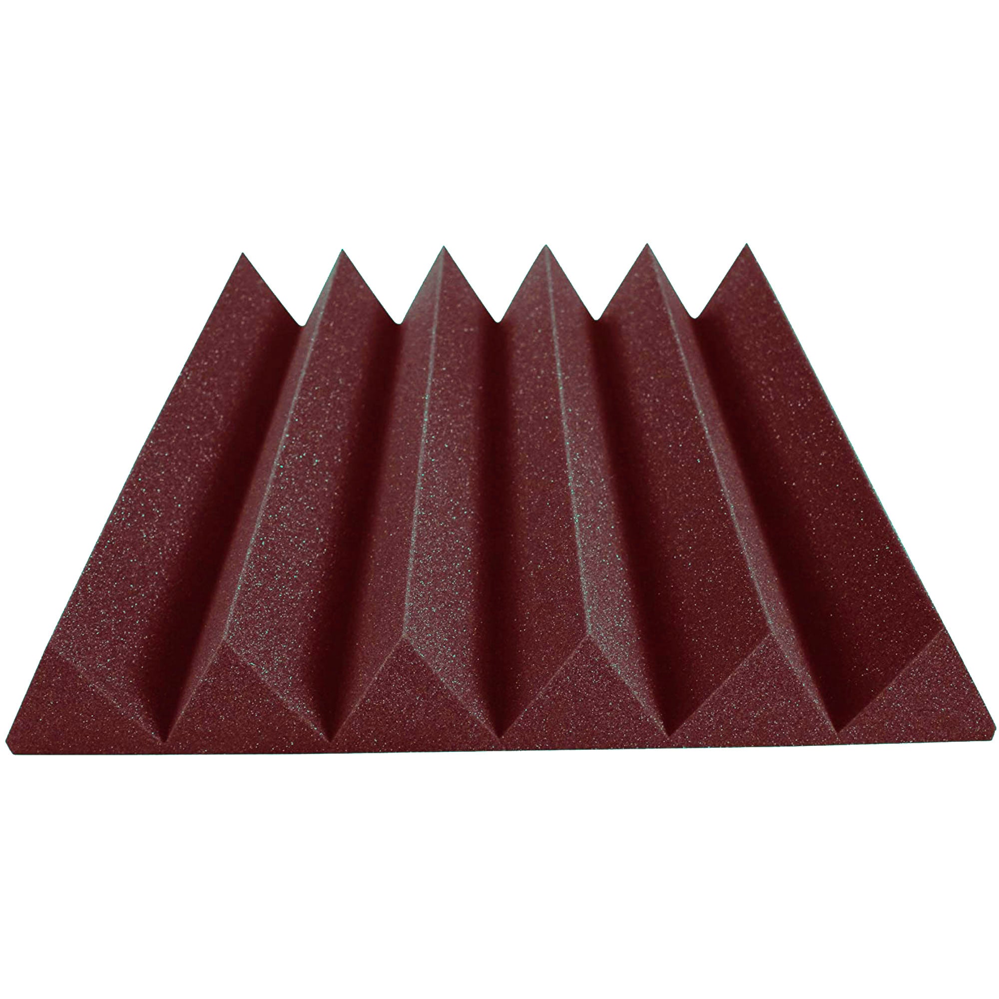 Performance Audio 24" x 24" x 4" Wedge Acoustic Foam Panel (Burgundy, 12 Pack)