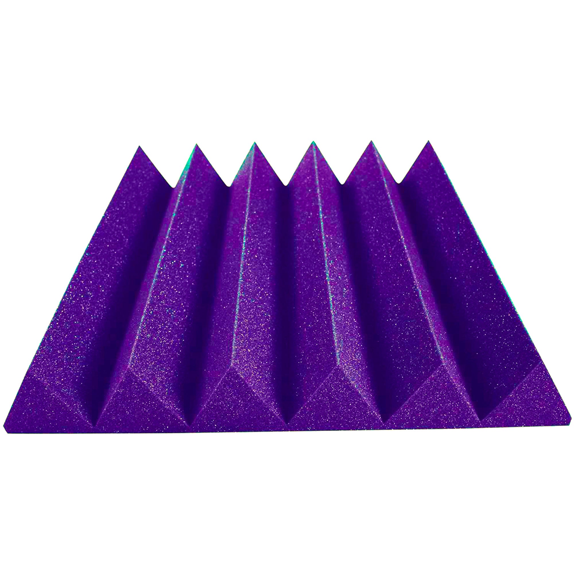 Performance Audio 24" x 24" x 4" Wedge Acoustic Foam Panel (Purple, 12 Pack)