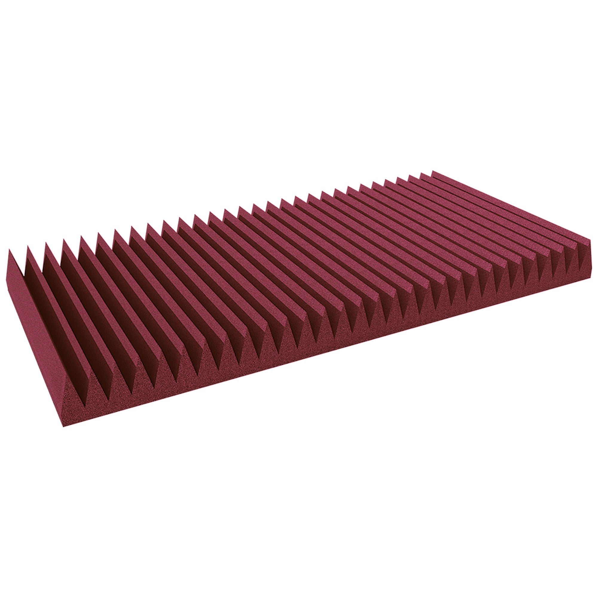 Performance Audio 24" x 48" x 4" Wedge Acoustic Foam Panel (Burgundy, 6 Pack)