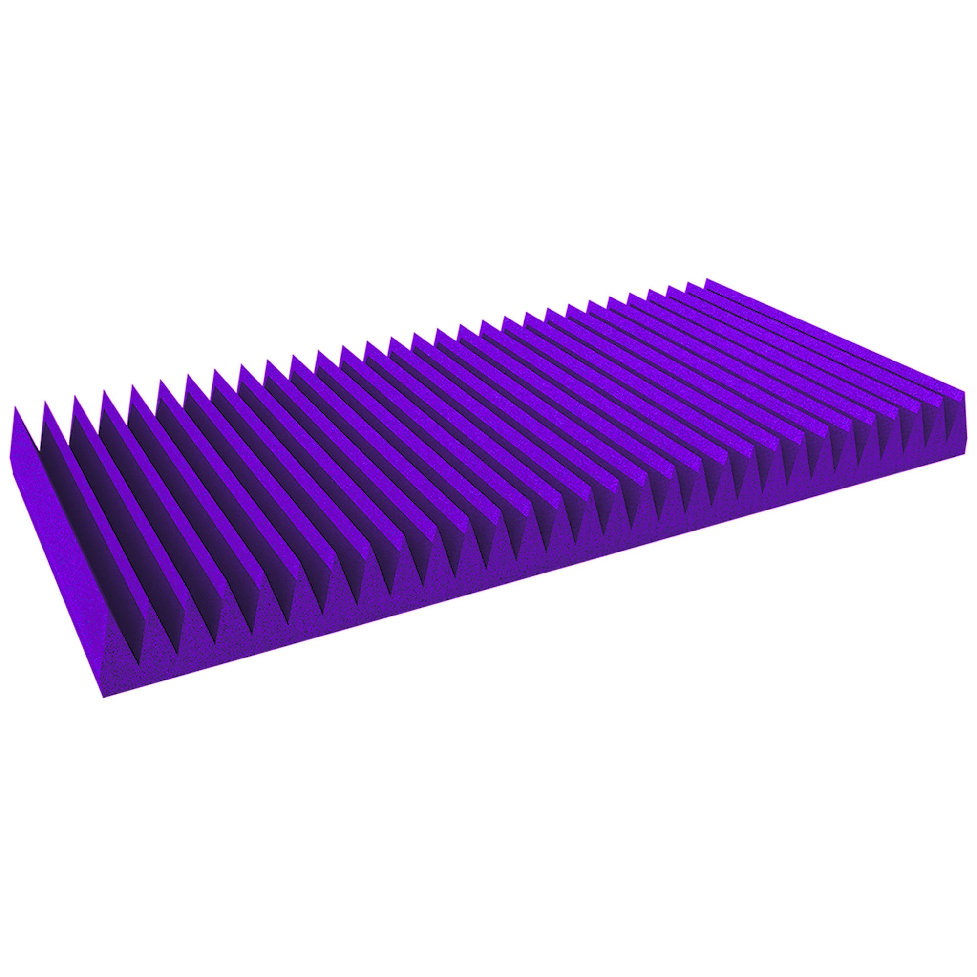 Performance Audio 24" x 48" x 4" Wedge Acoustic Foam Panel (Purple, 6 Pack)