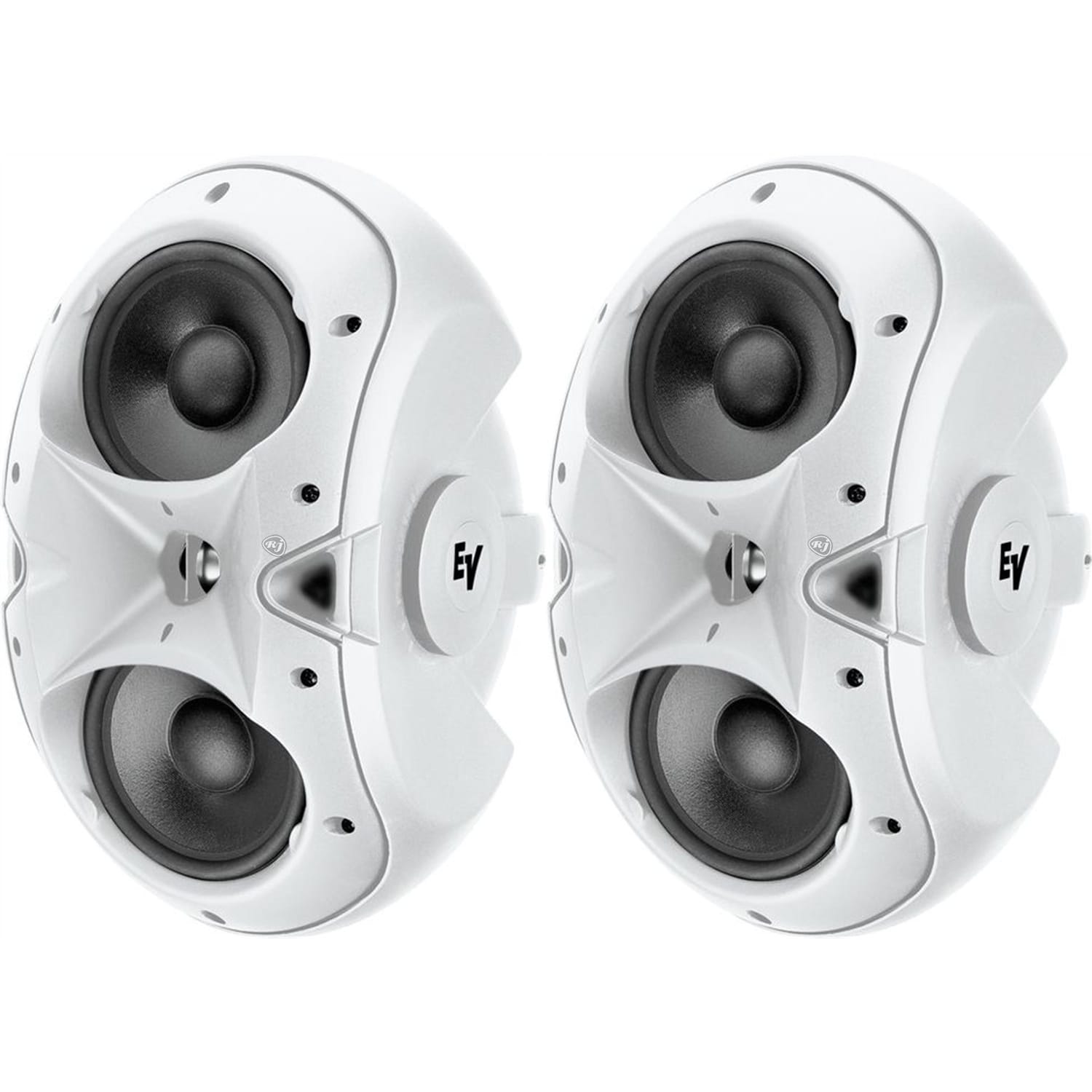 Electro-Voice EVID-6.2W Dual 6" 2-Way 8 Ohms Loudspeakers (White, Pair)