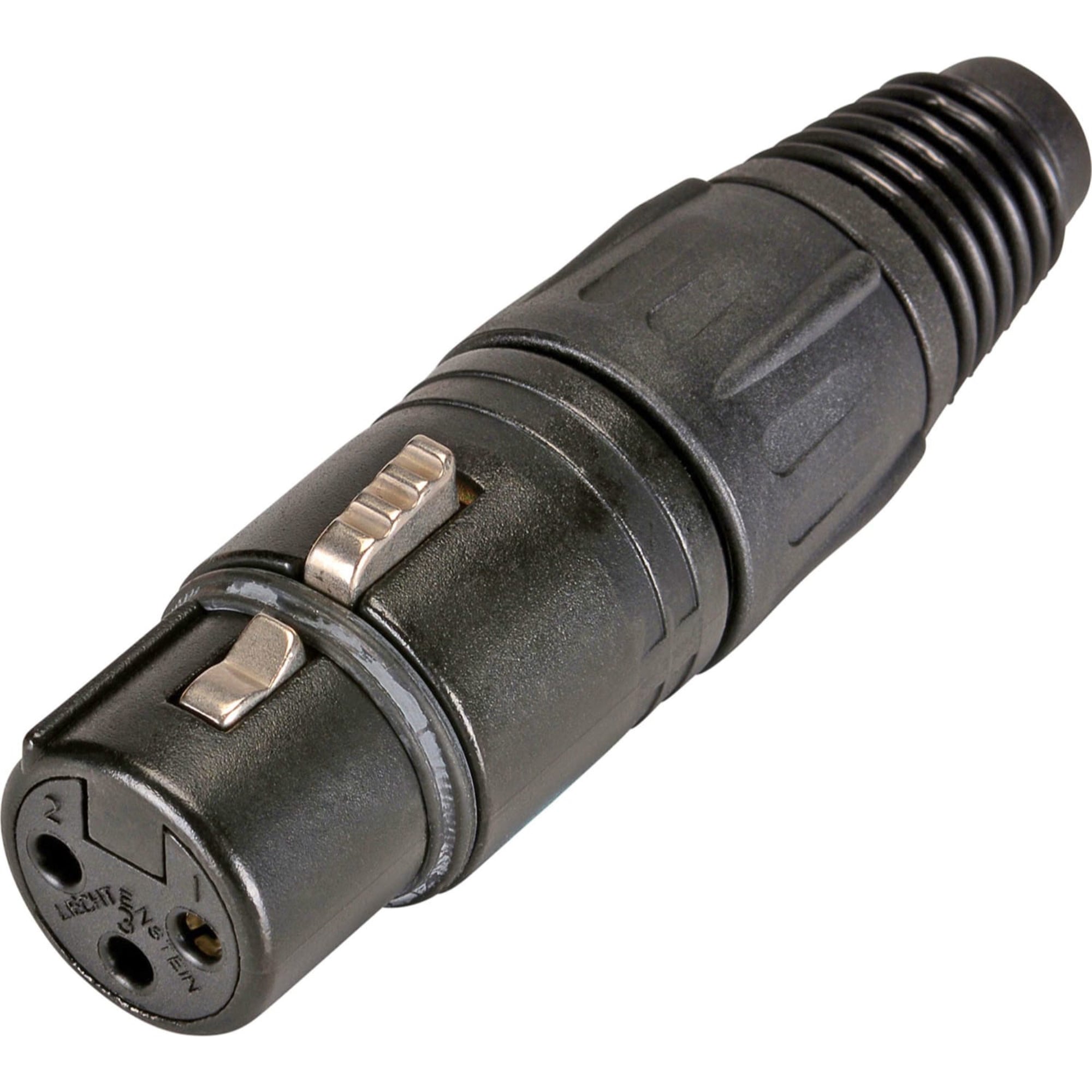 Neutrik NC3FX-B Female 3-Pin XLR Cable Connector (Black/Gold, Box of 100)