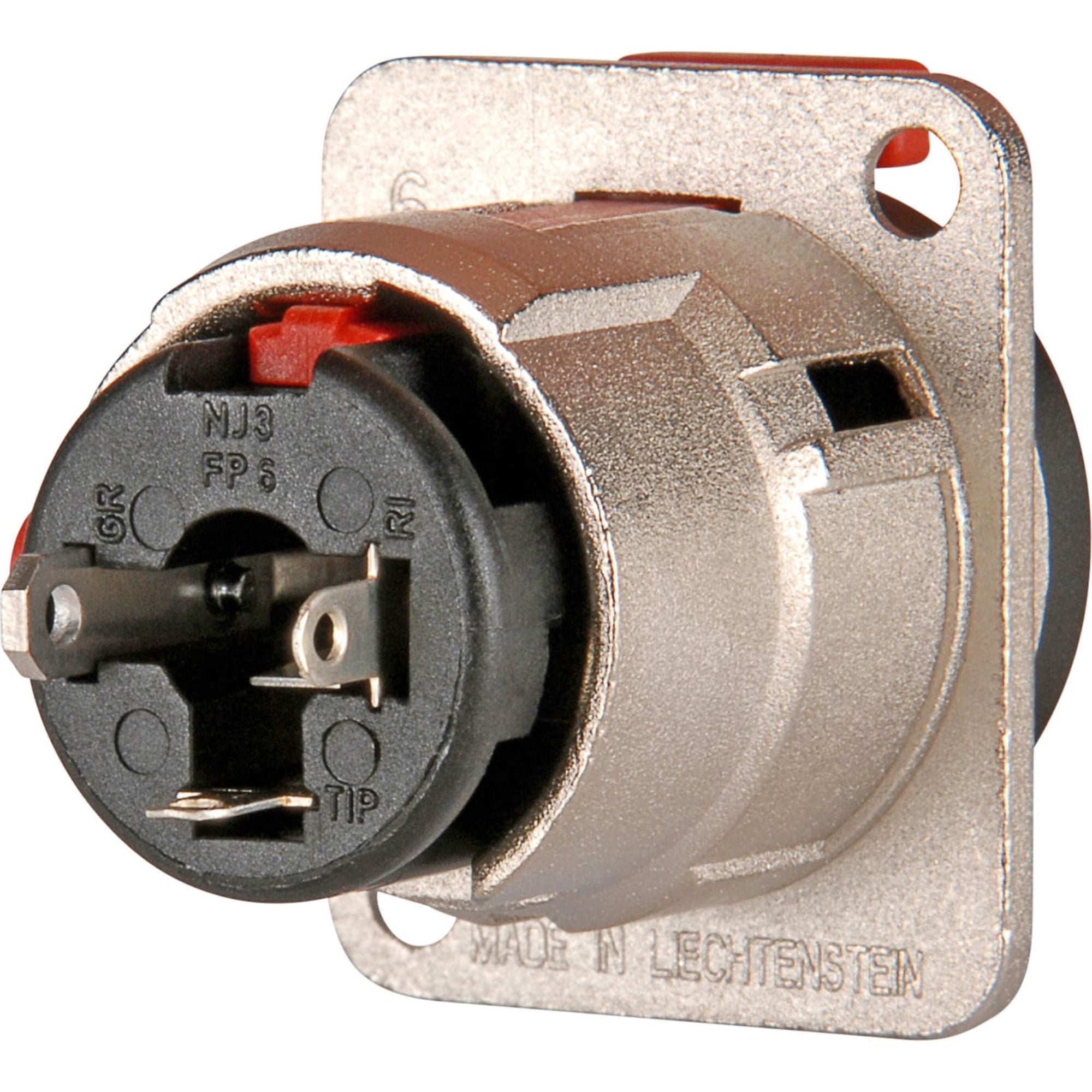 Neutrik NJ3FP6C Locking Female 1/4" TRS Stereo Chassis Panel Jack (Nickel/Silver, Box of 100)