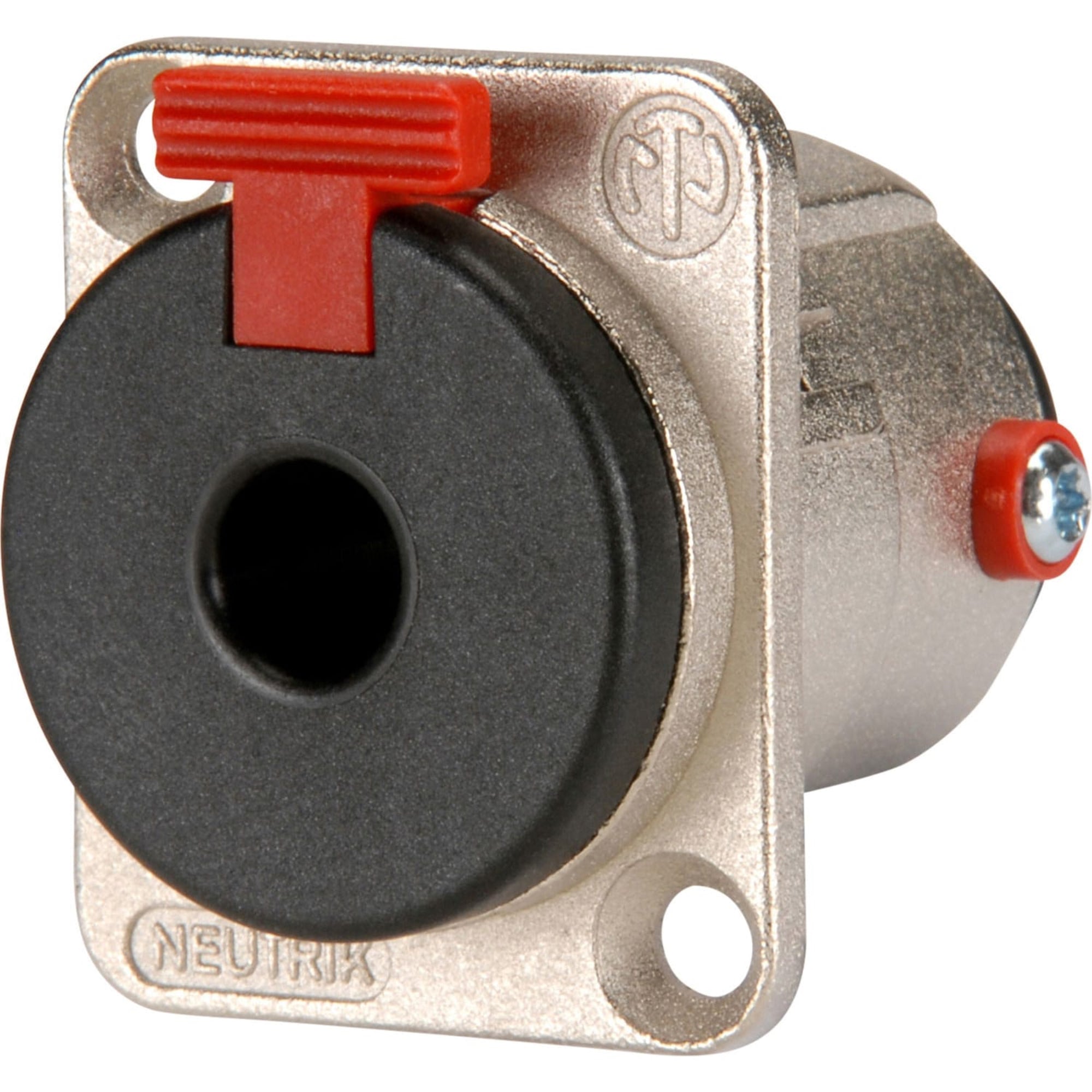 Neutrik NJ3FP6C Locking Female 1/4" TRS Stereo Chassis Panel Jack (Nickel/Silver, Box of 100)