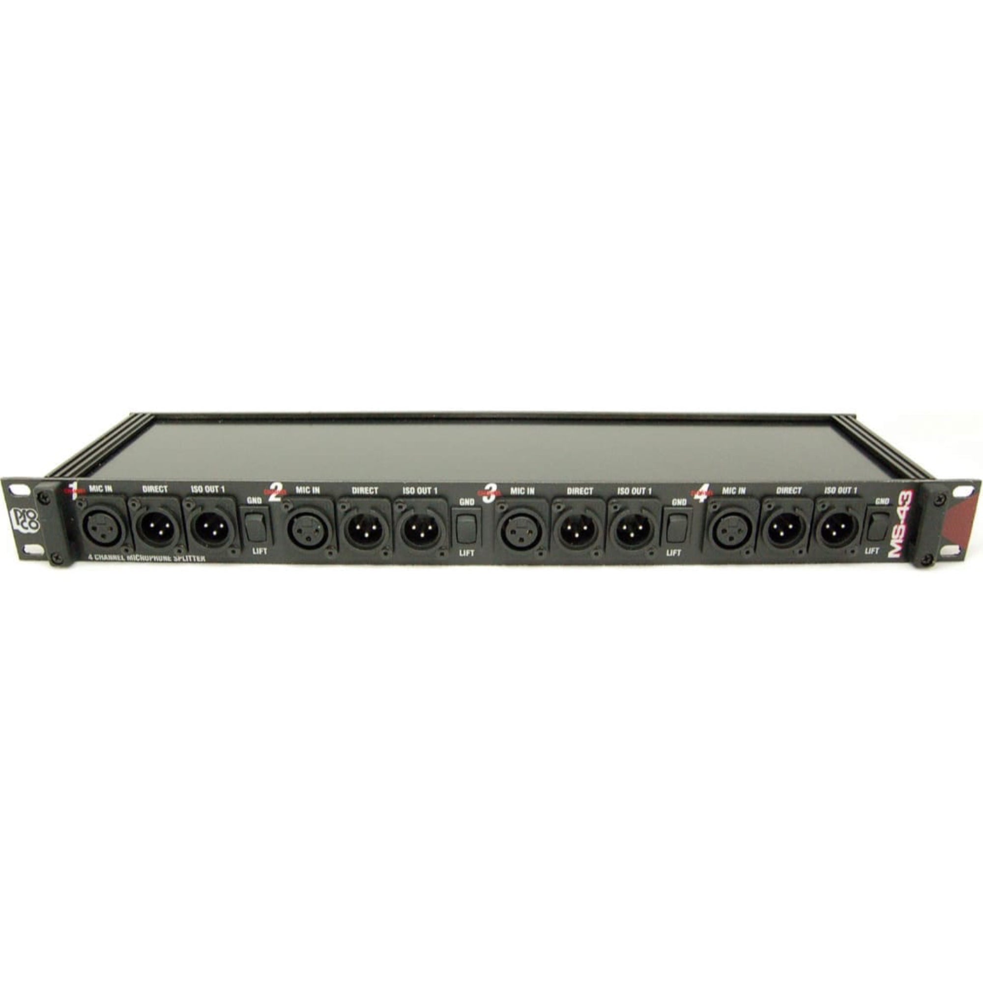 RapcoHorizon Pro Co MS43A 4 Channel (3 Way) Rackmount Mic Splitter