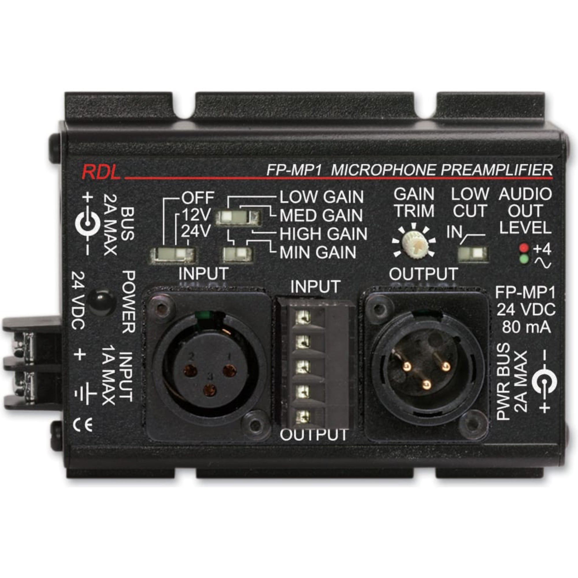 RDL FP-MP1 Studio Quality Microphone Preamplifier with Phantom