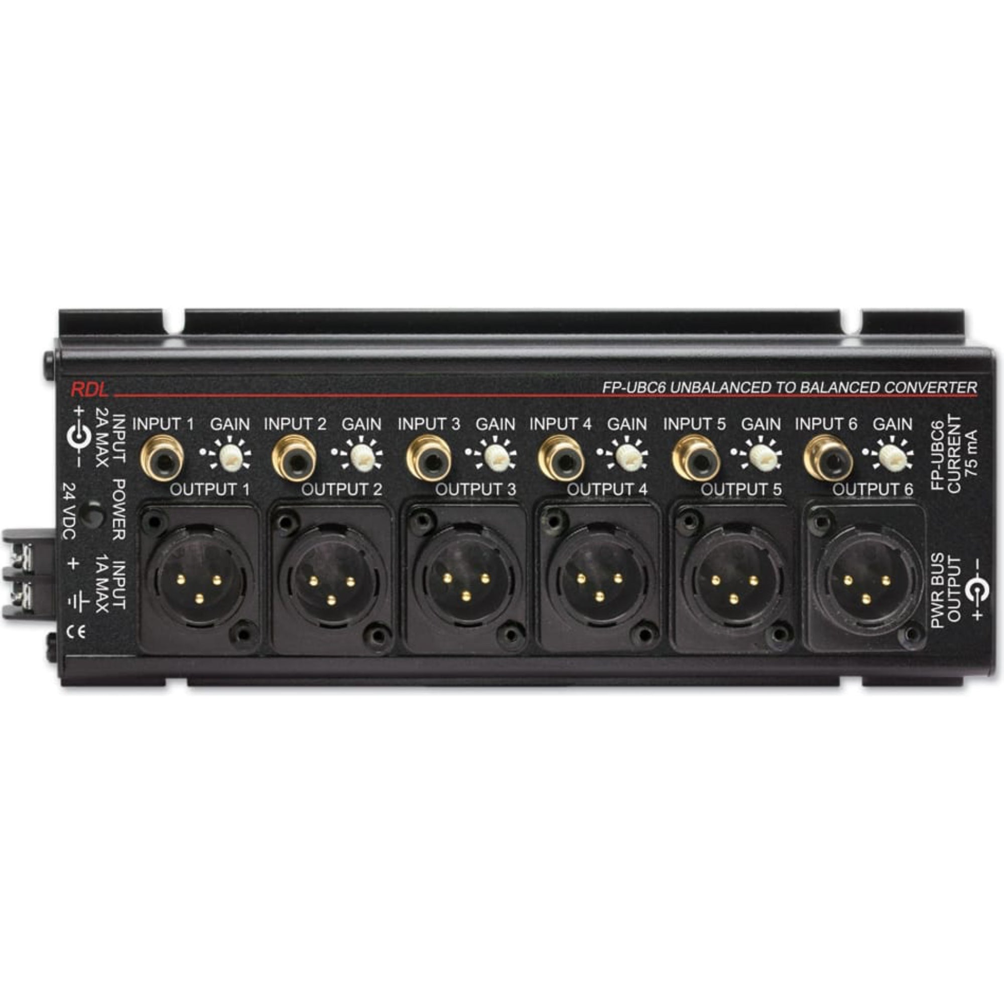 RDL FP-UBC6 Unbalanced to Balanced Converter 6 Channel