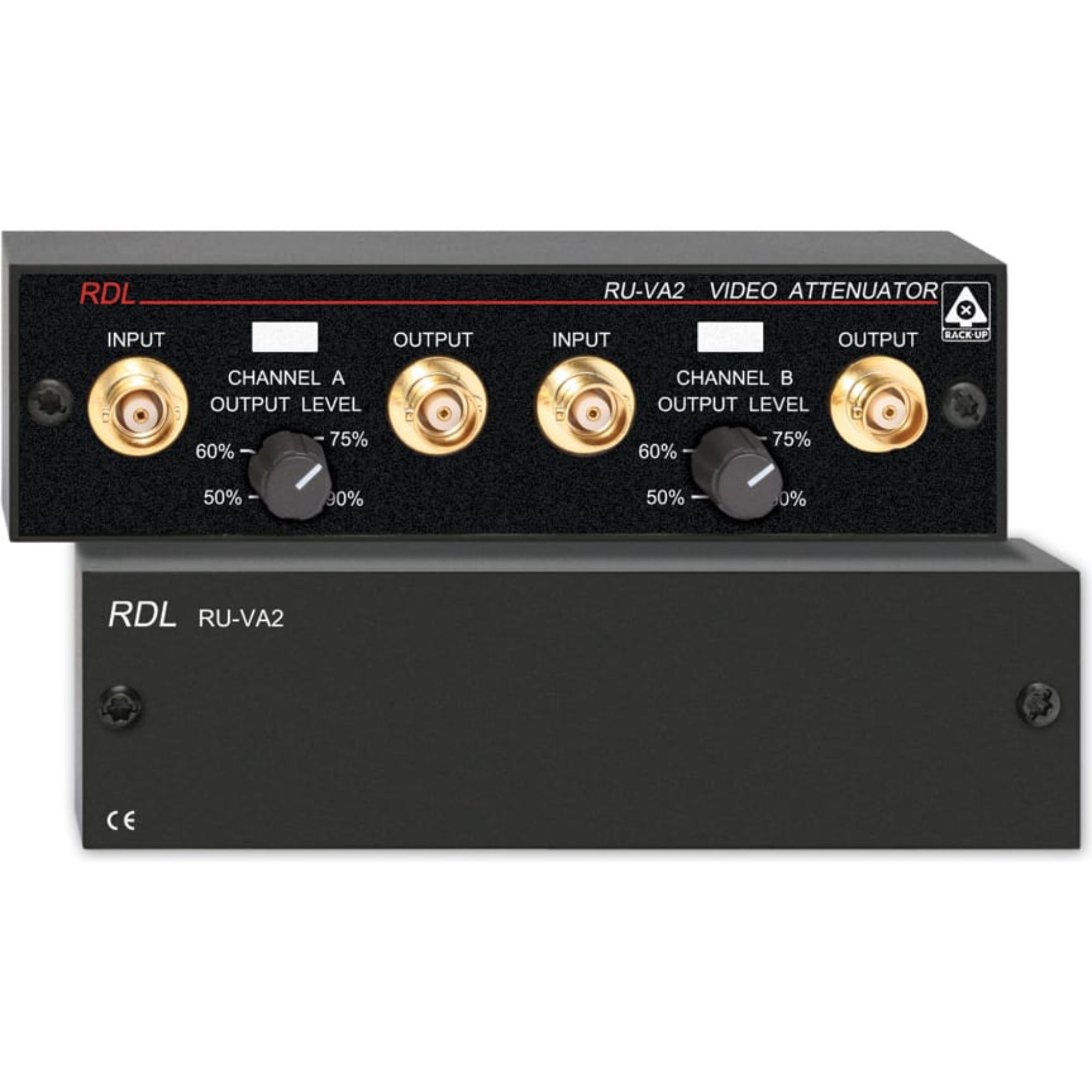 RDL RU-VA2 Dual Adjustable Video Attenuator BNC