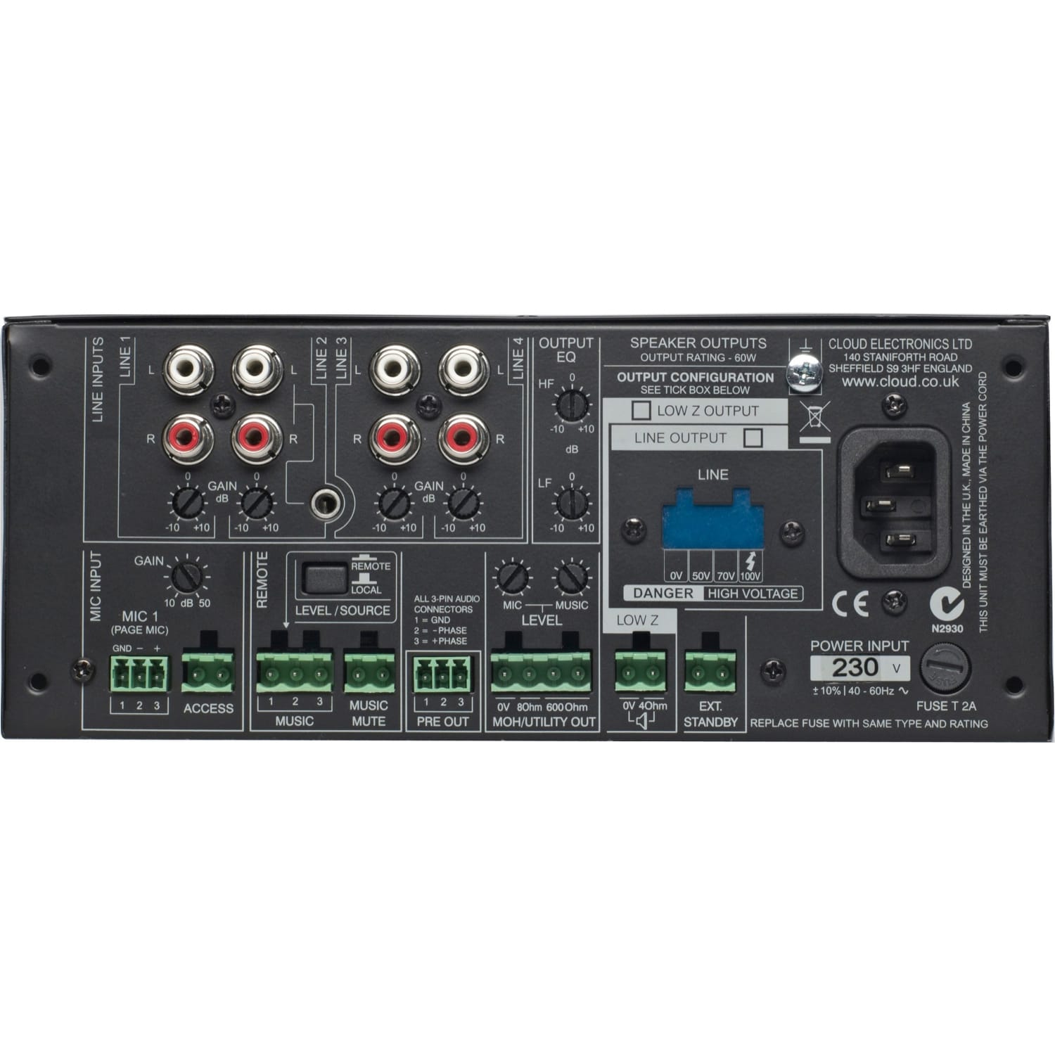 Cloud MA60 Mixer/Amplifier