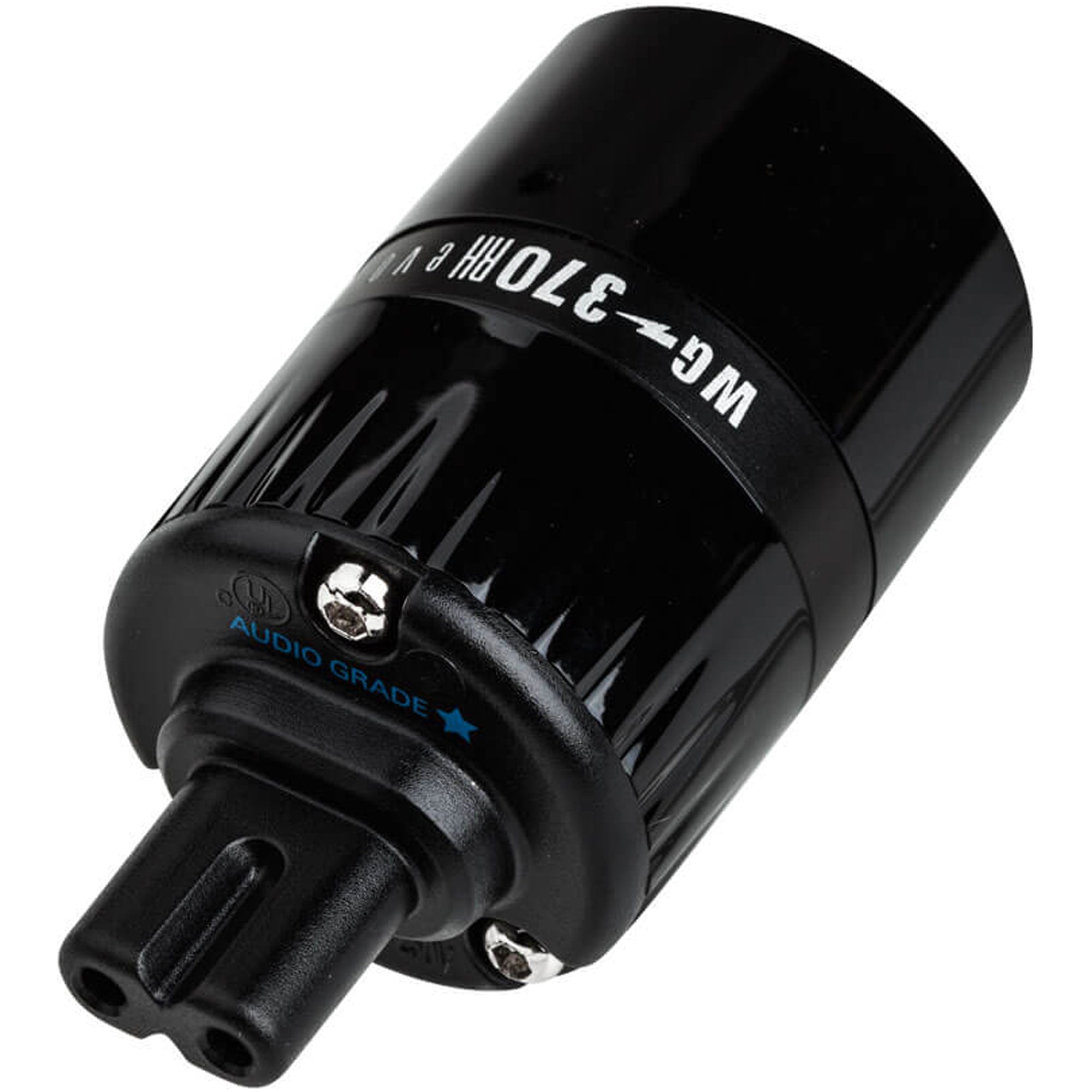 Wattgate 370 RH evo Rhodium Plated Audio Grade C7 AC Power Connector (Glossy Black)