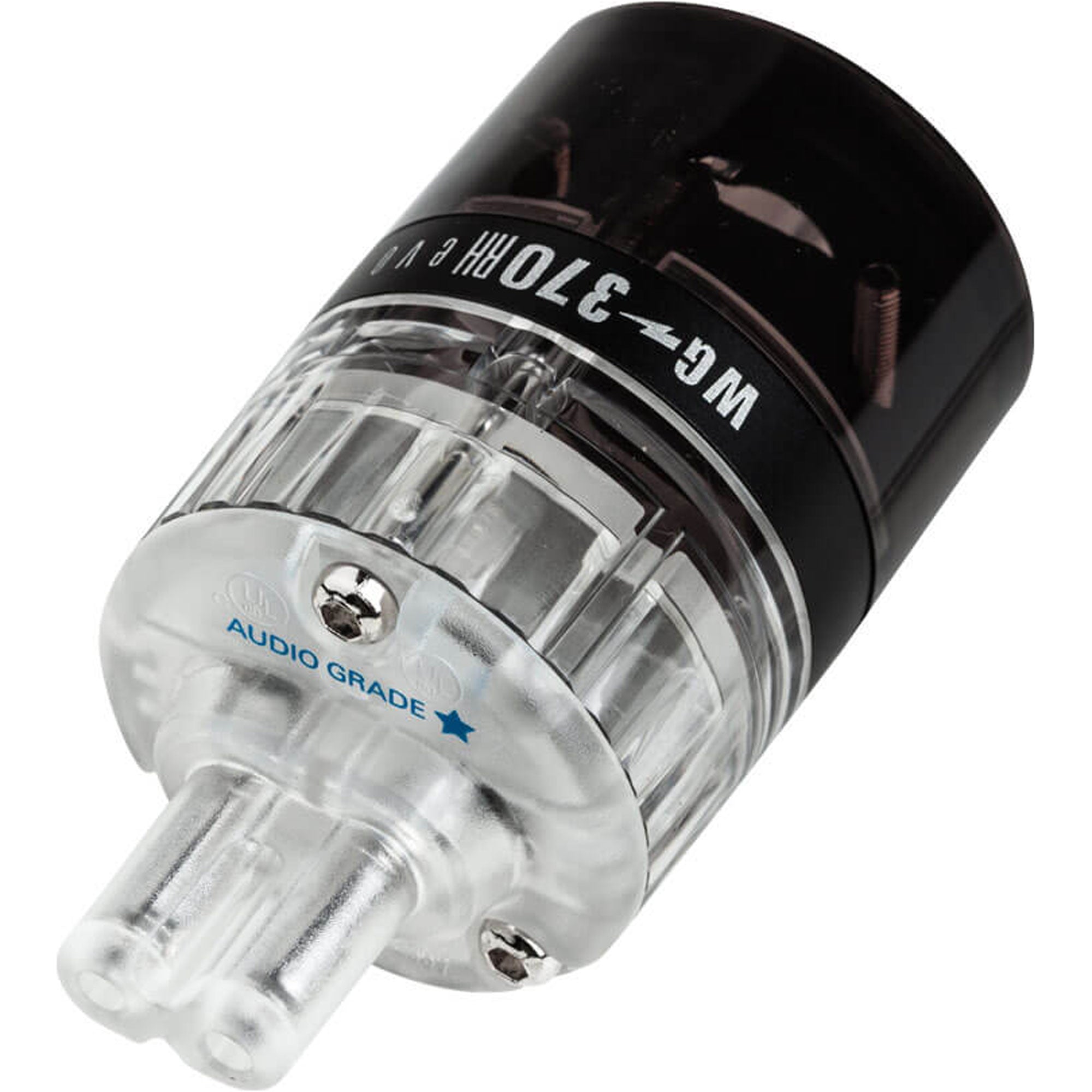 Wattgate 370 RH evo Rhodium Plated Audio Grade C7 AC Power Connector (Clear/Smoke)