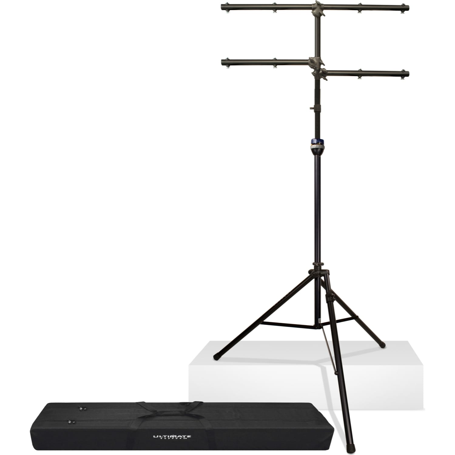 Ultimate Support LT-99BL Multi-Tiered, Heavy-Duty, Extra Tall Lighting Tree with Leveling Leg