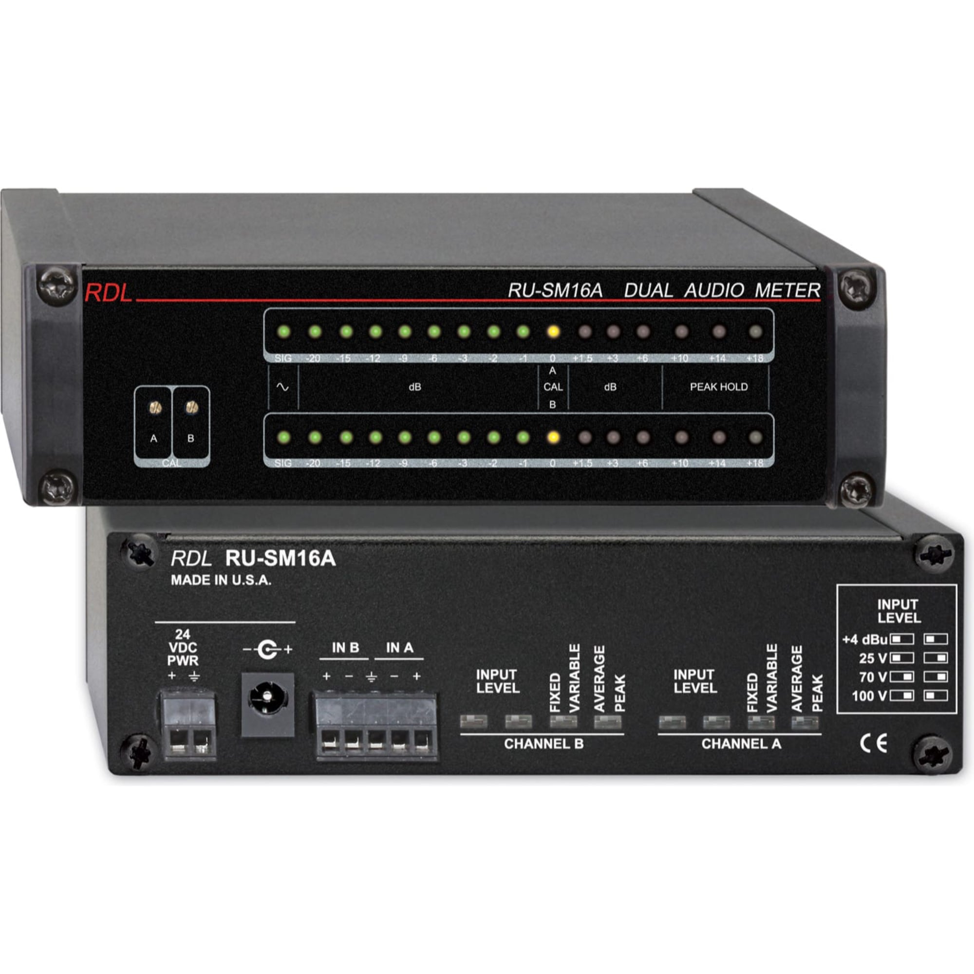 RDL RU-SM16A 2 Channel Audio Meter