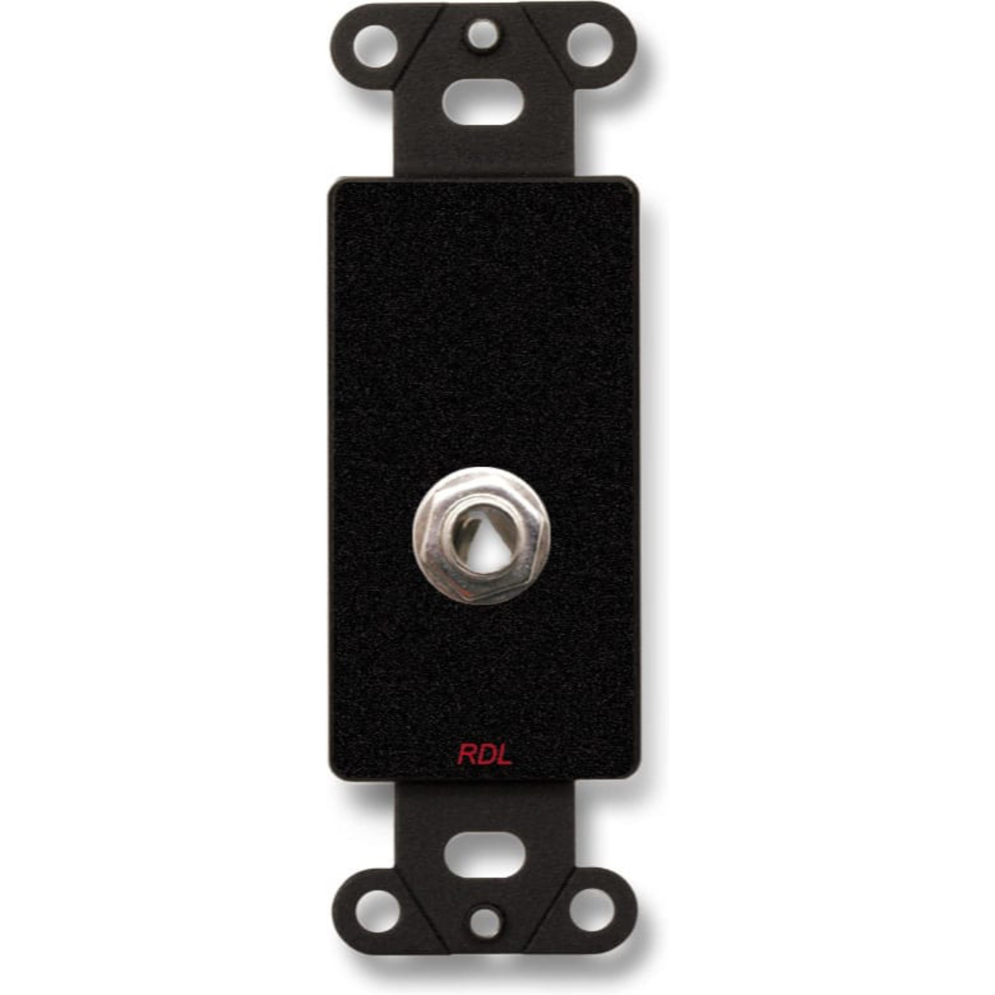 RDL DB-1/4F Female 1/4" Phone Jack on Decora Plate (Black)