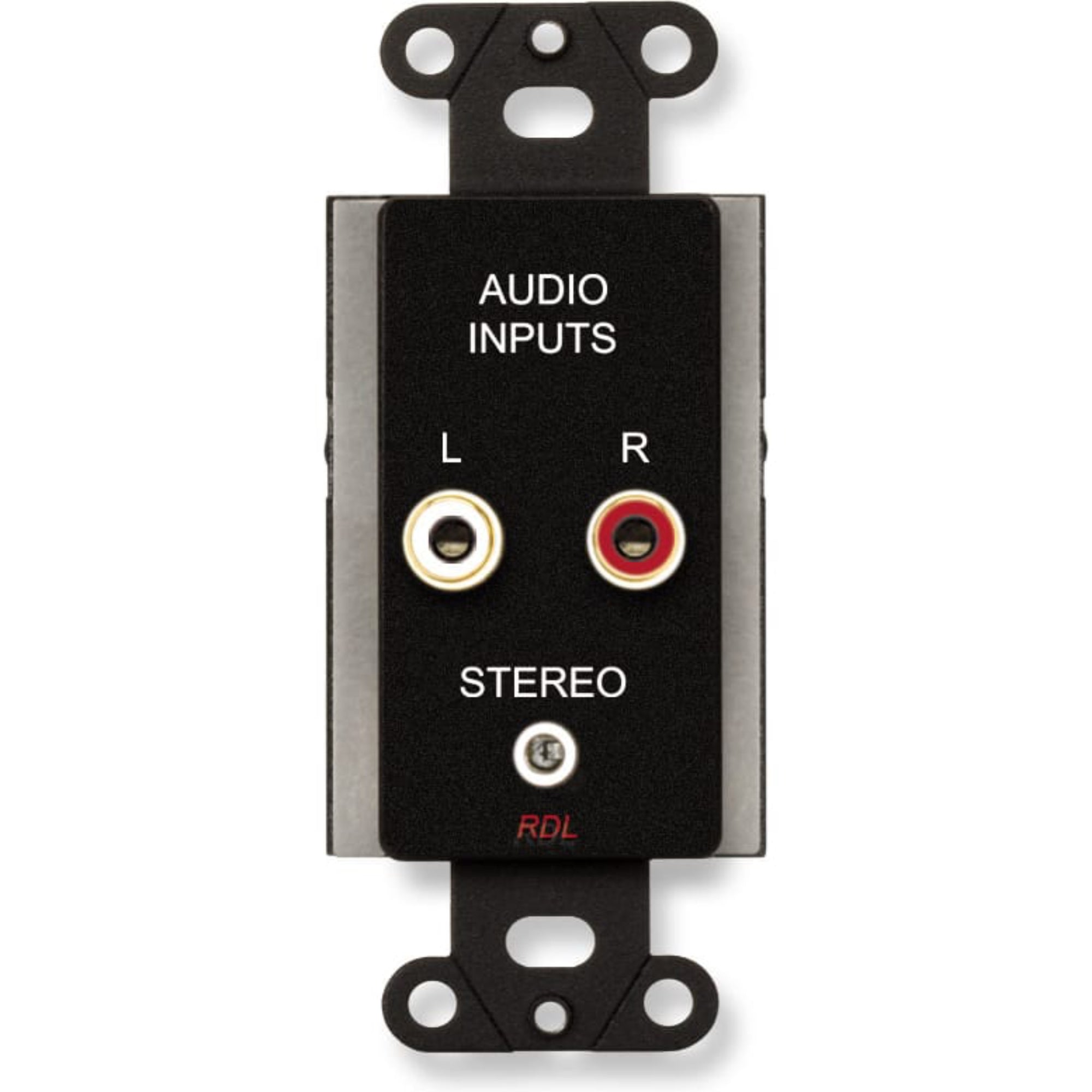 RDL DB-CIJ3D Consumer Input Jacks Stereo on Decora Plate (Black)
