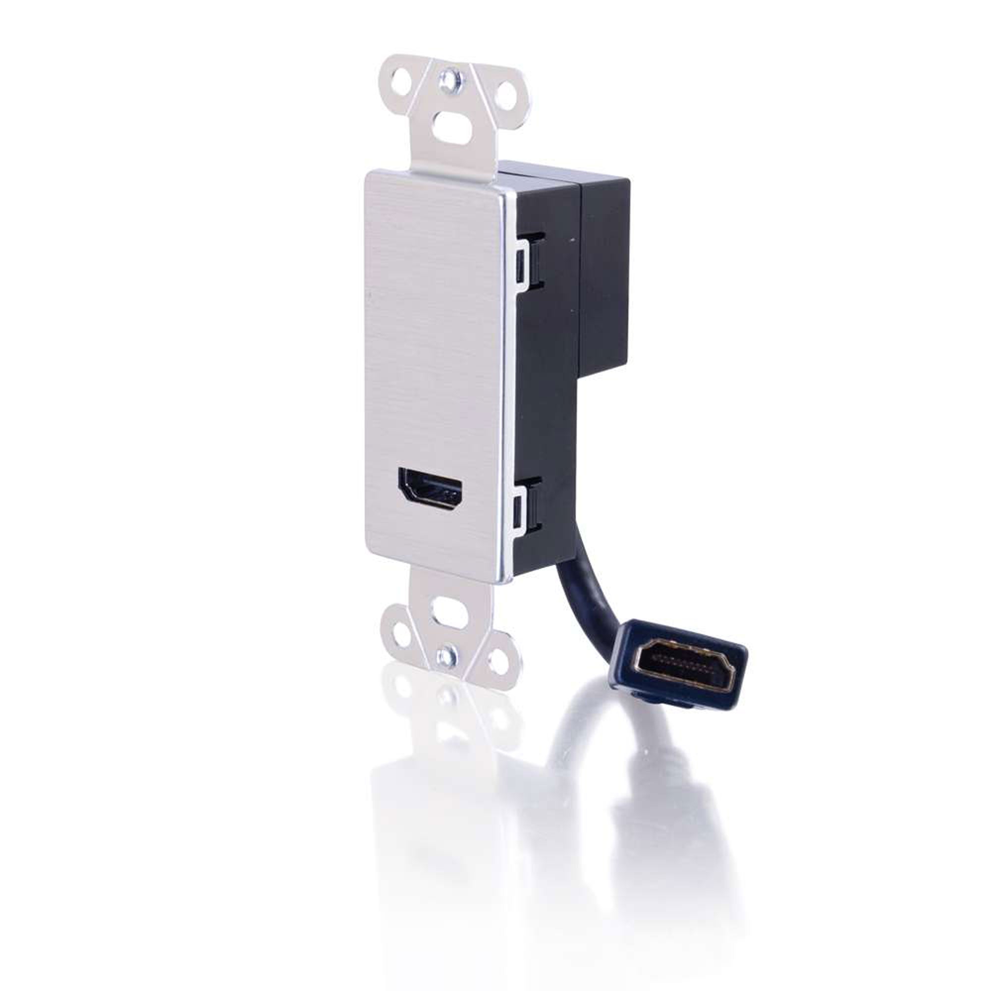 C2G 41042 HDMI Pass Through Wall Plate (Aluminum)