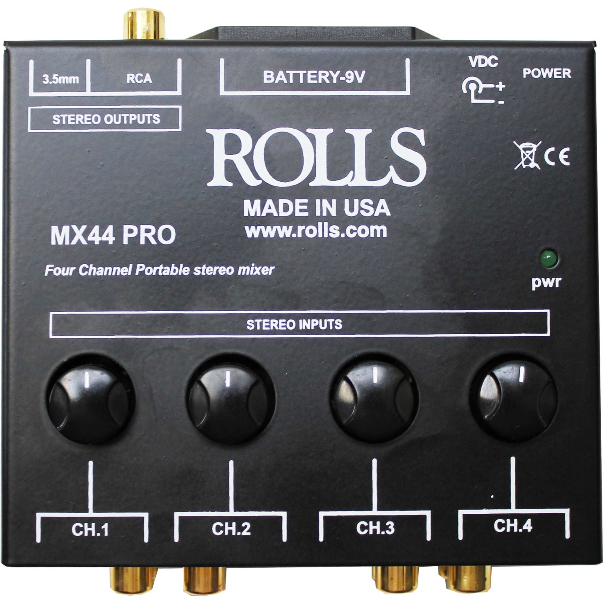 Rolls MX44 Pro 4-Channel Stereo Mixer