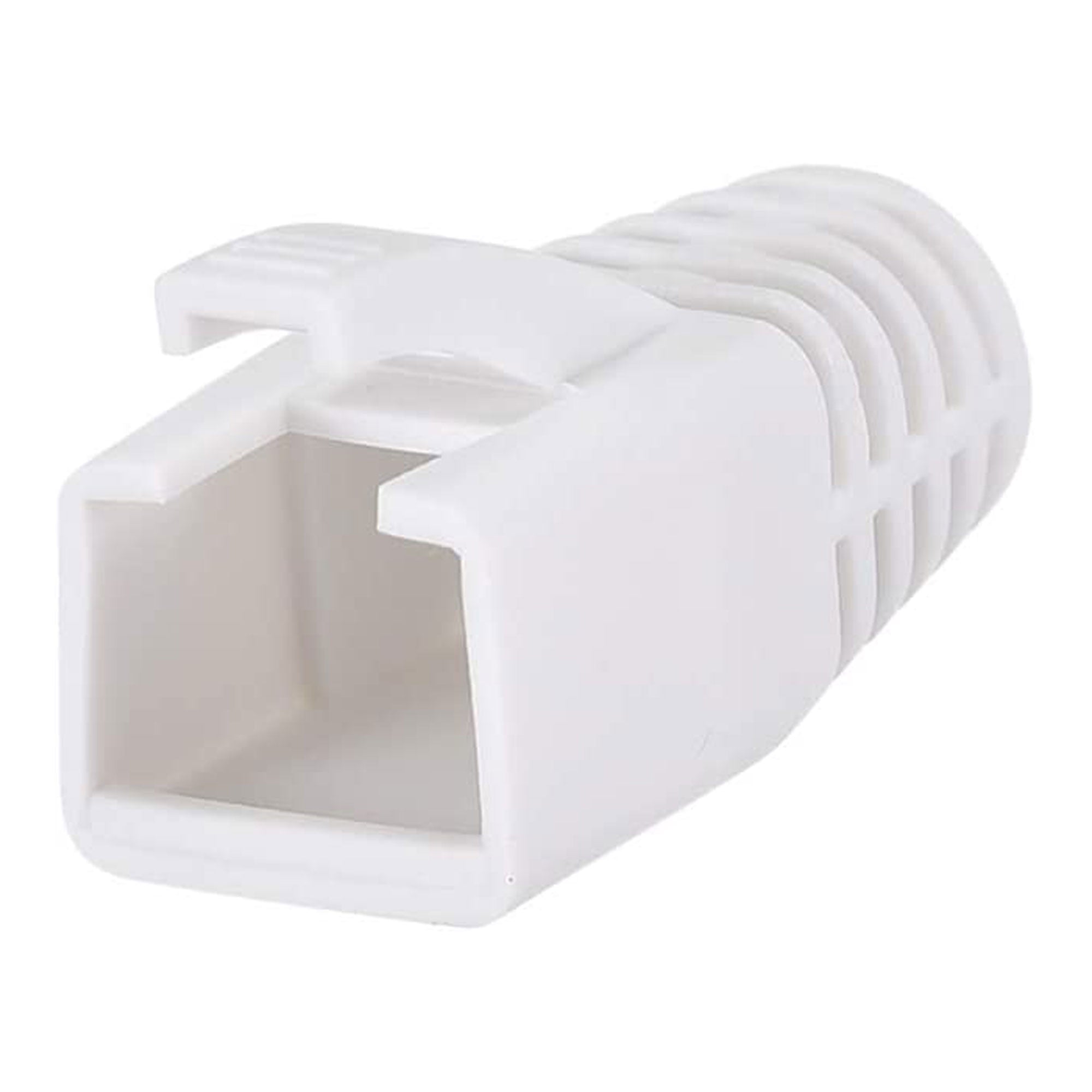 Performance Audio RJ45 CAT6, CAT7 Ethernet Network Cable Strain Relief Boot (8.5mm, White)