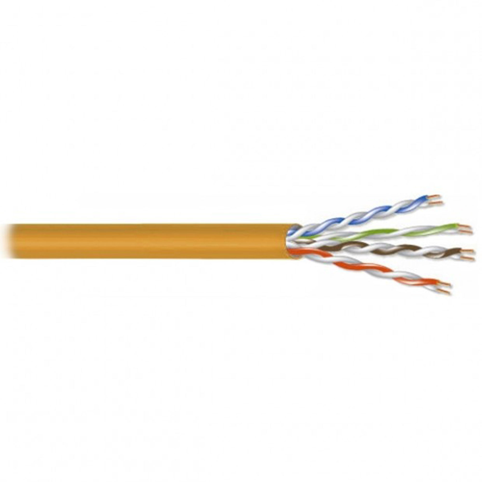 West Penn 254245EZ Plenum 24AWG 4-Pair Unshielded Cat 5e UTP Ethernet Cable (Orange, 1000' Roll)