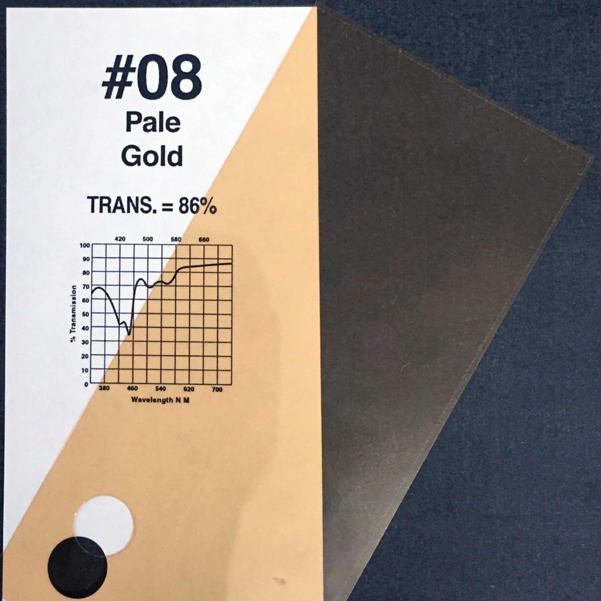 Rosco #08 Roscolux Cinegel Filter Gel Pale Gold (20" x 24" Sheet)