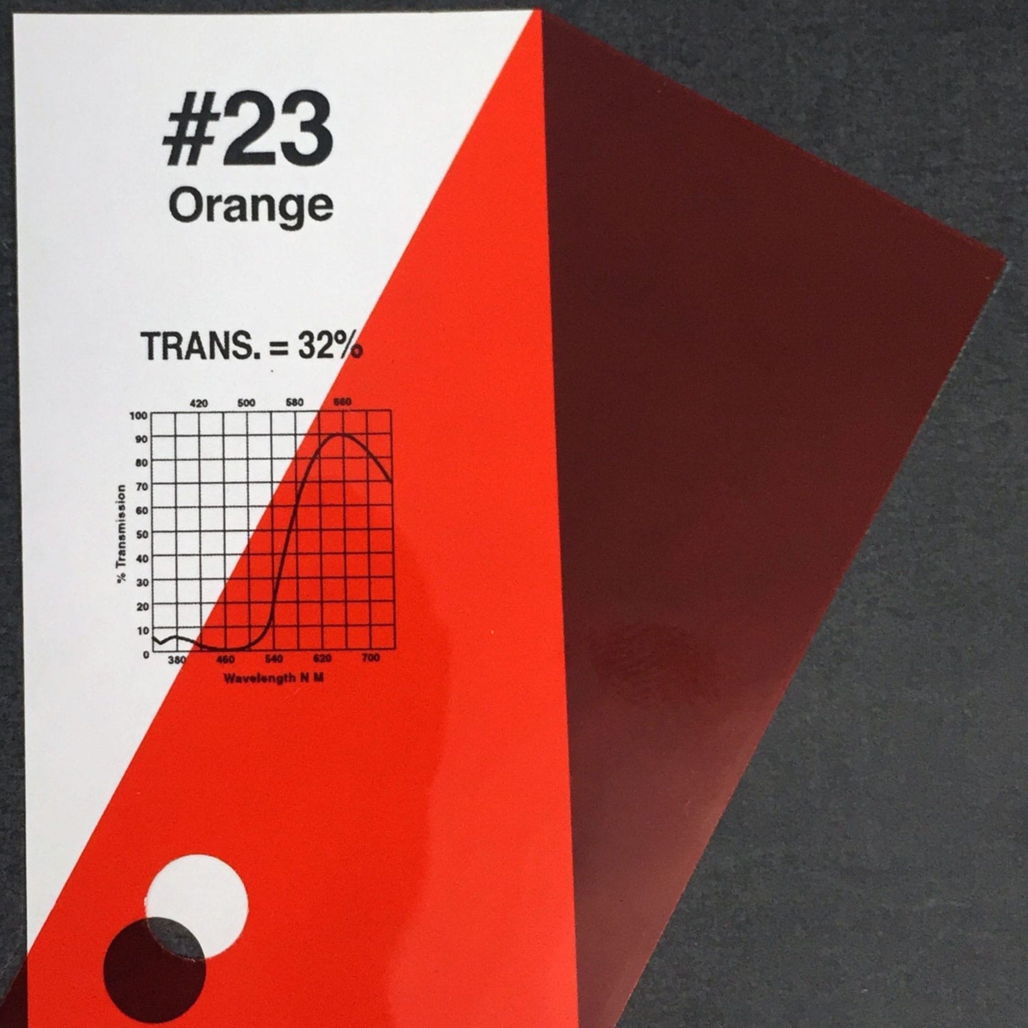 Rosco #23 Roscolux Cinegel Filter Gel Orange (20" x 24" Sheet)