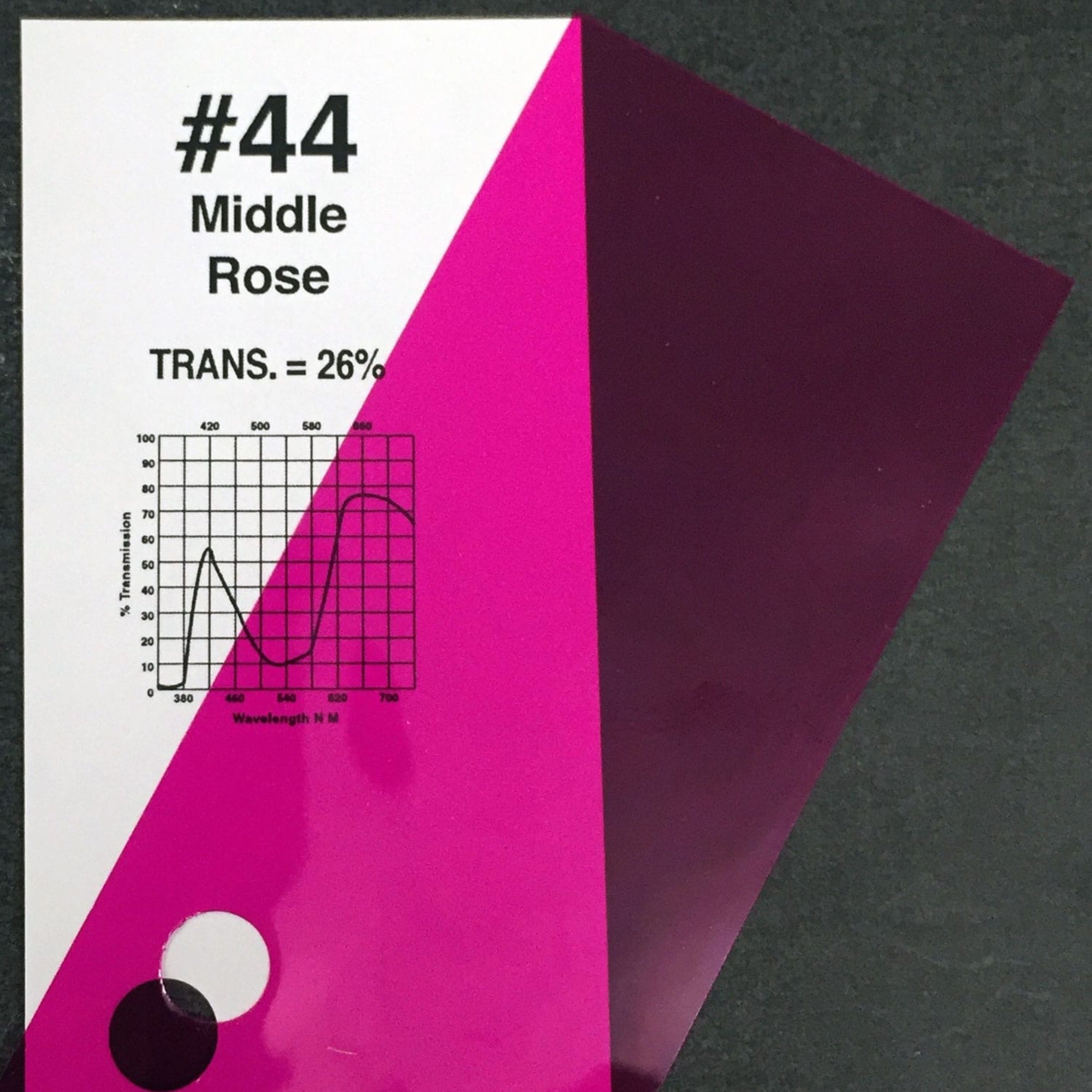 Rosco #44 Roscolux Cinegel Filter Gel Middle Rose (48" x 25' Roll)